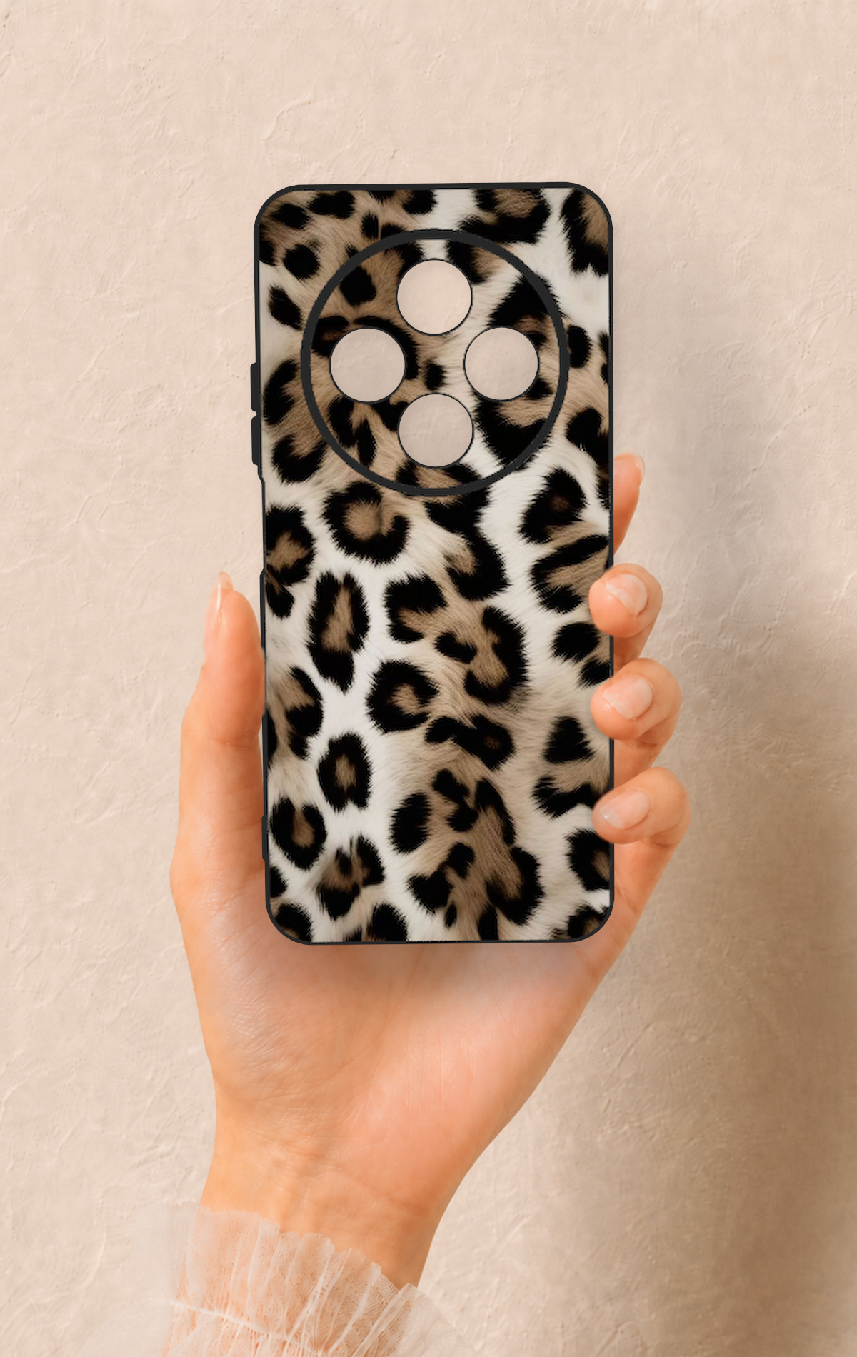 Redmi 14C Uyumlu Leopar Derisi Desenli Silikon Kılıf