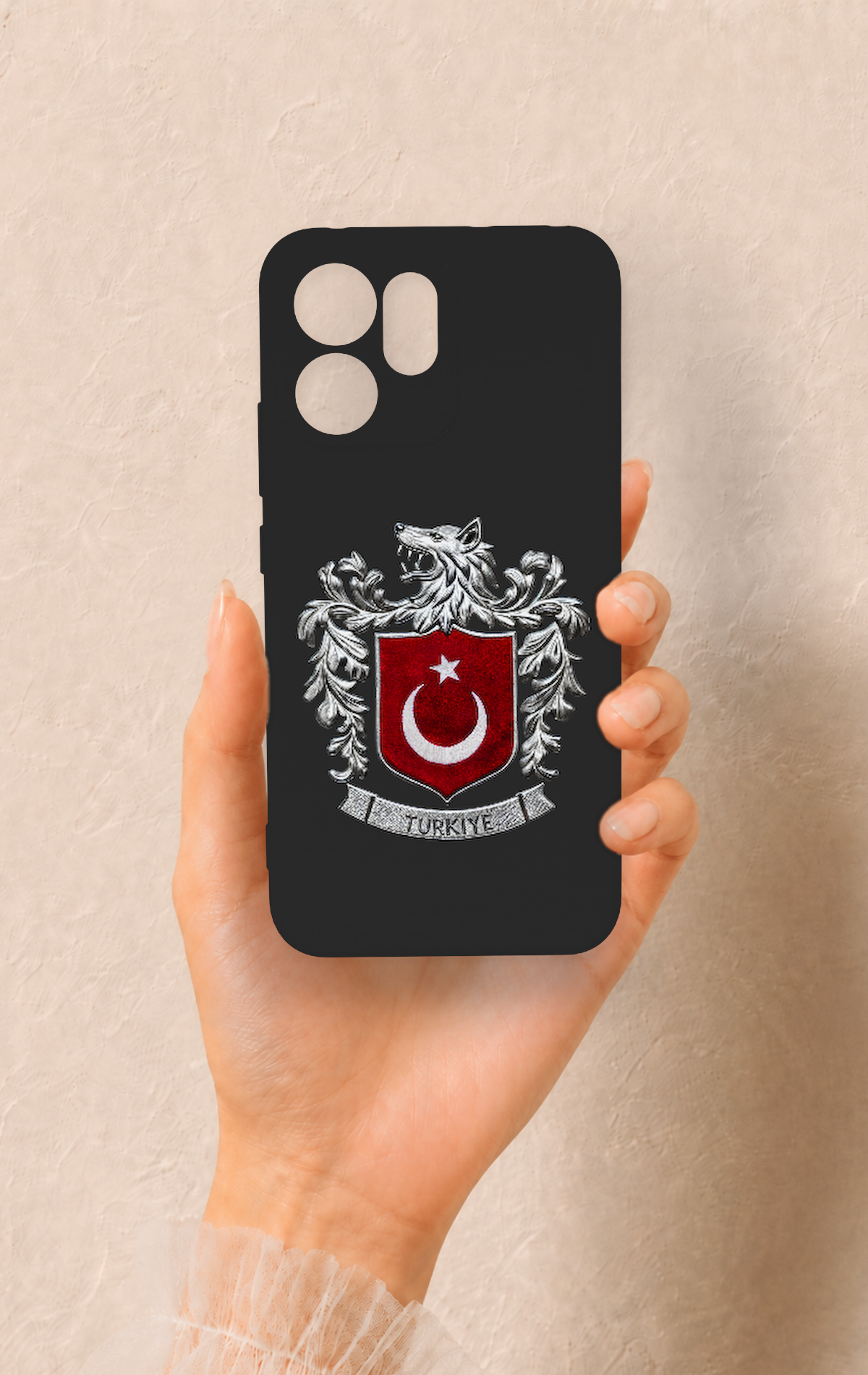 Oppo Reno 14F Uyumlu Türk Arma Desenli Silikon Kılıf