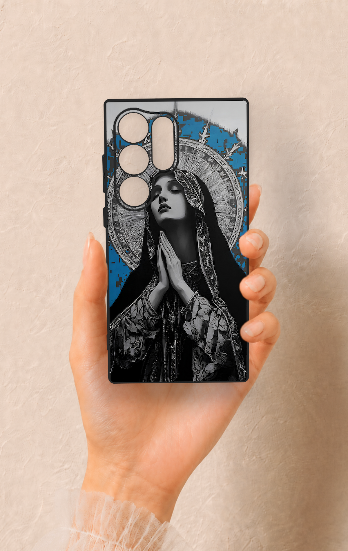 Samsung S24 Ultra Uyumlu Rahibe Desenli Silikon Kılıf