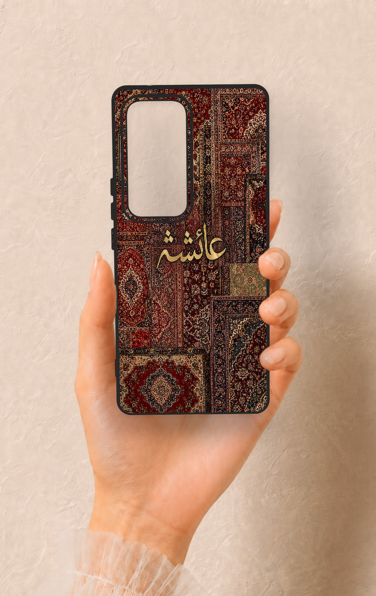 Vivo V30 Uyumlu Vintage Halı Desenli Silikon Kılıf