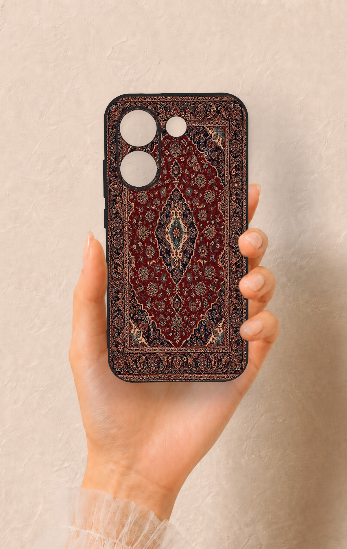 Poco X8 Pro Uyumlu Acem Halı Desenli Silikon Kılıf