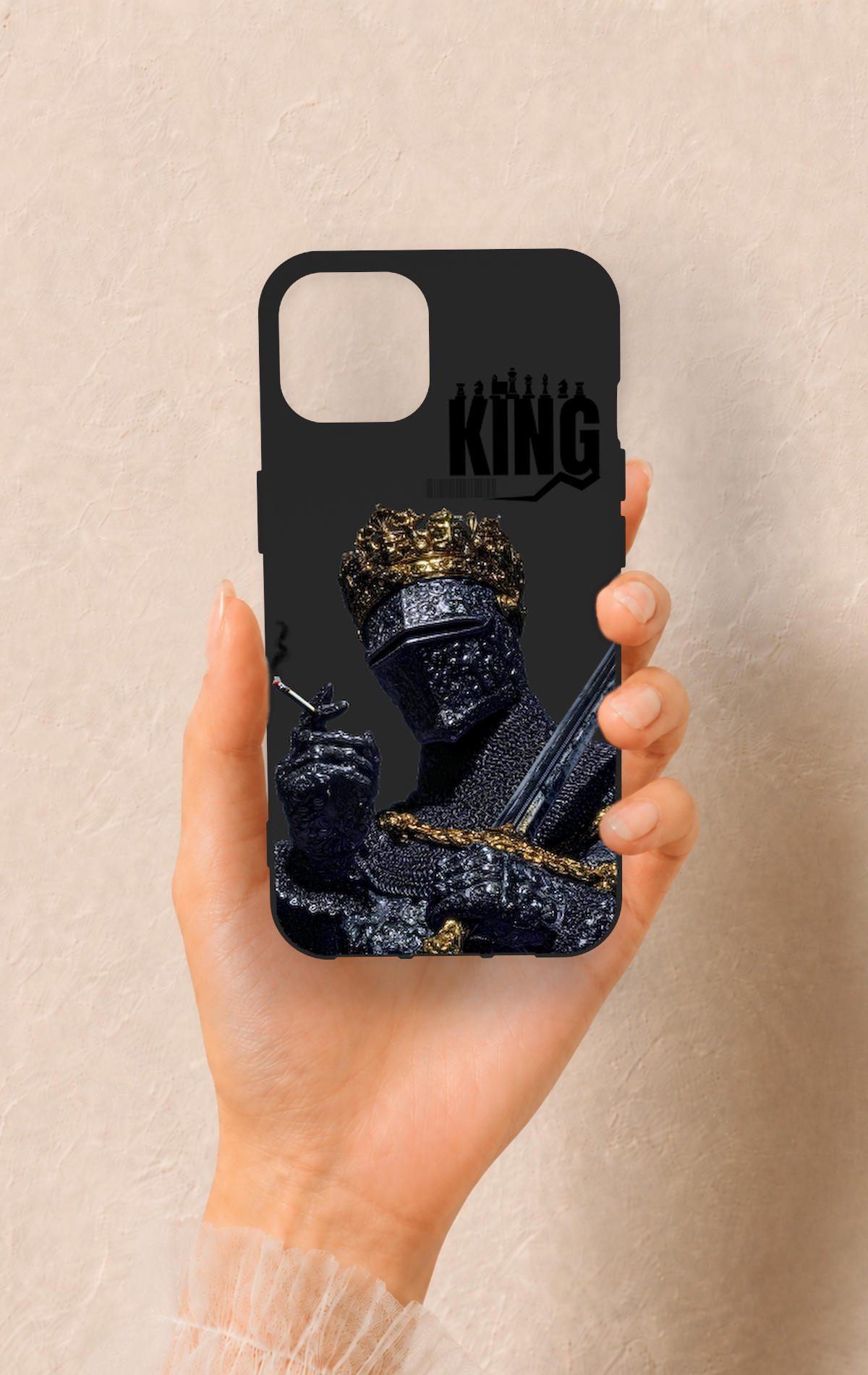 iPhone 14 Uyumlu King Desenli Silikon Kılıf