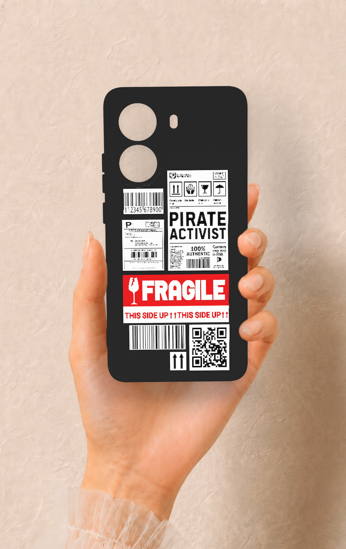 Poco X7 Pro Uyumlu Fragile Desenli Silikon Kılıf