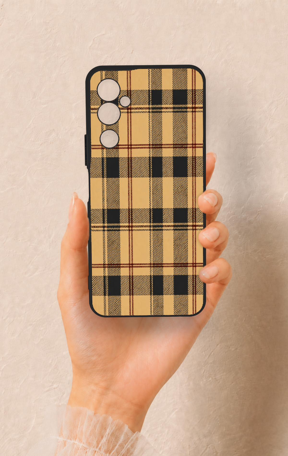 Tecno Pova Neo 2 Uyumlu Burberry Ekose Desenli Silikon Kılıf
