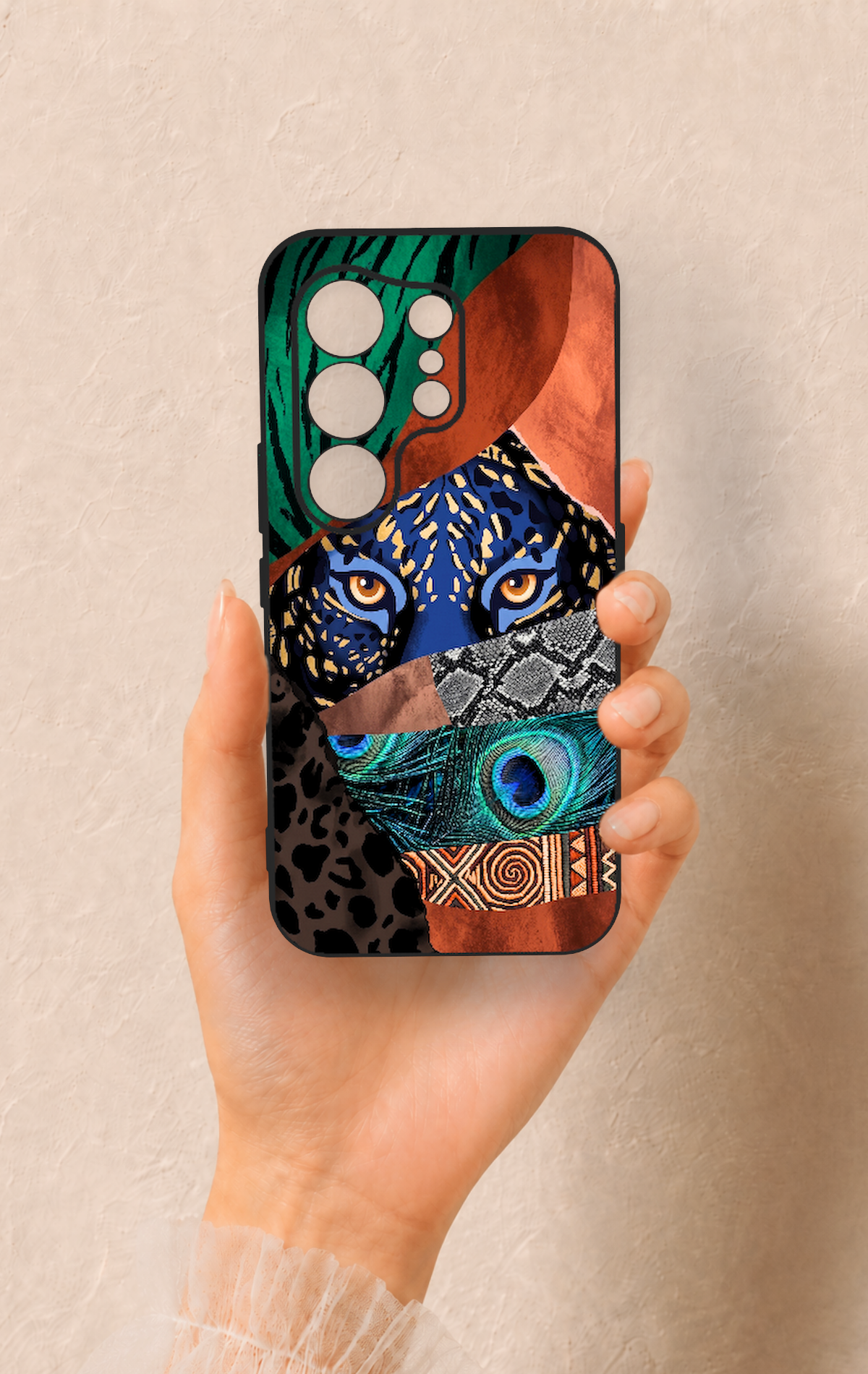 Tecno Camon 50 4G Uyumlu Amazon Kaplan Desenli Silikon Kılıf