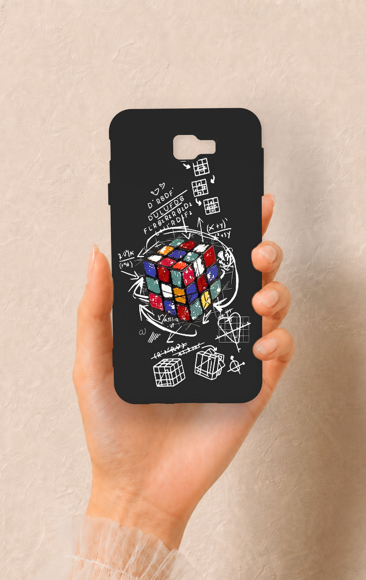 Samsung J7 Prime Uyumlu Rubik Küb Desenli Silikon Kılıf