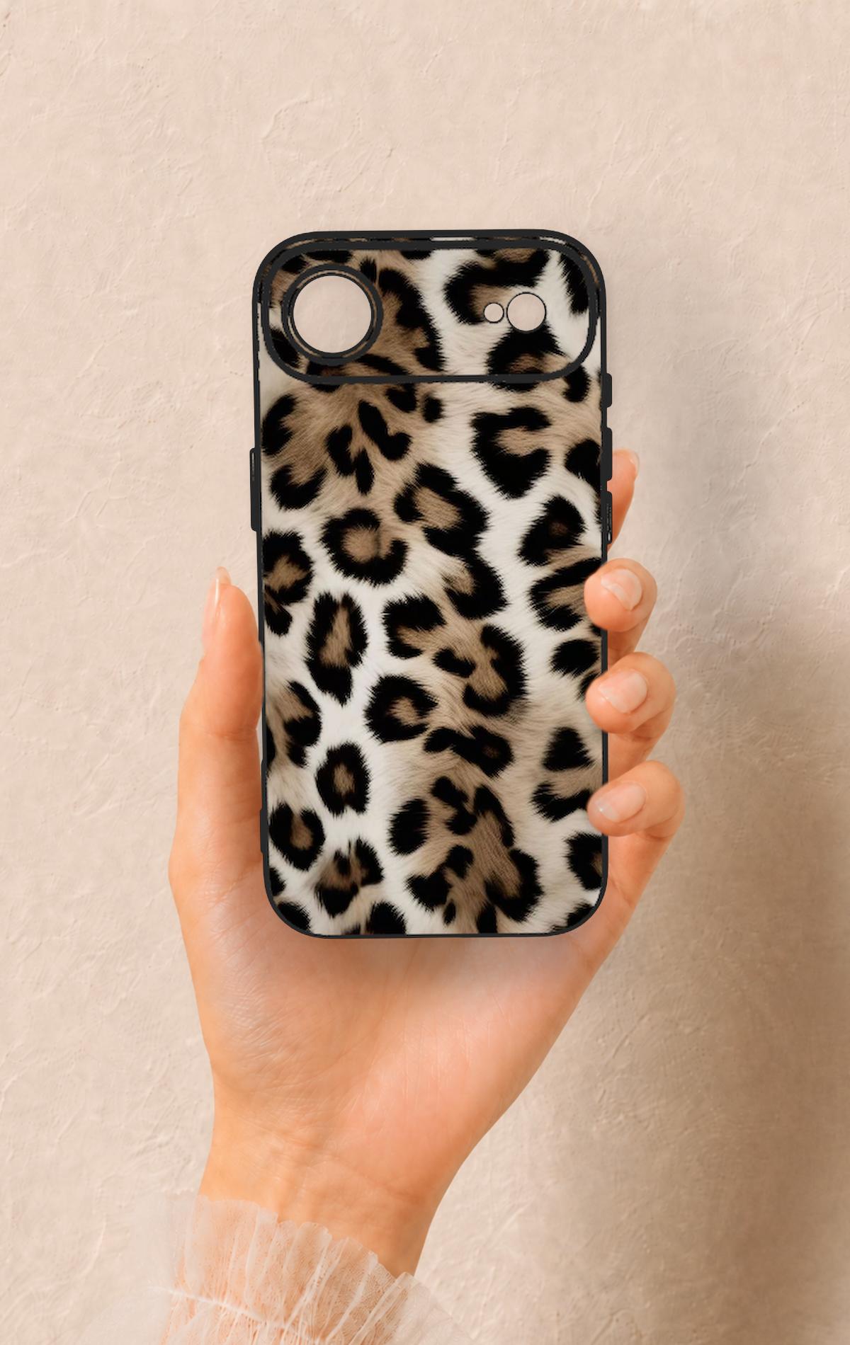 iPhone 17 Air Uyumlu Leopar Derisi Desenli Silikon Kılıf