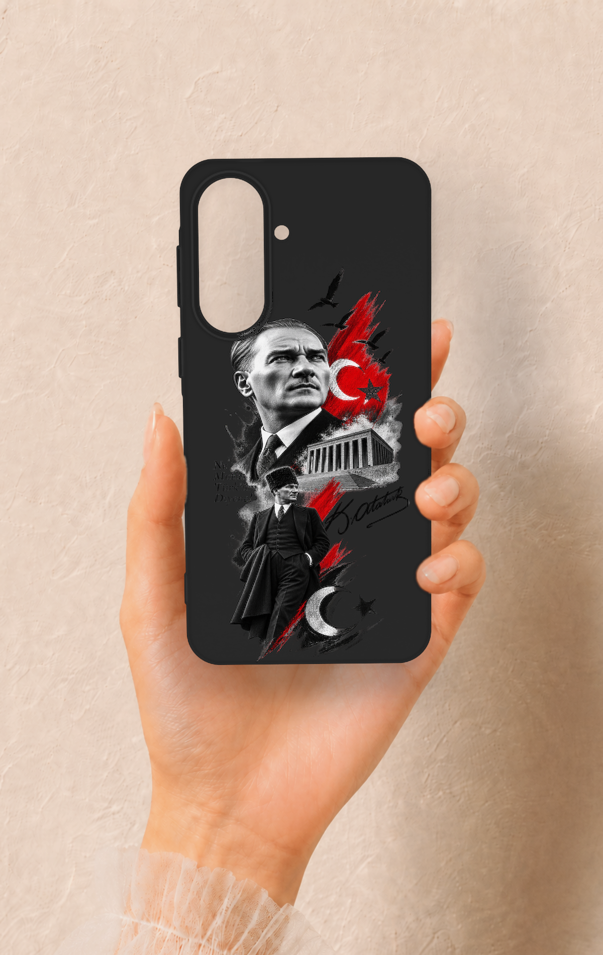 Samsung A57 Uyumlu Atatürk Anıtkabir Desenli Silikon Kılıf