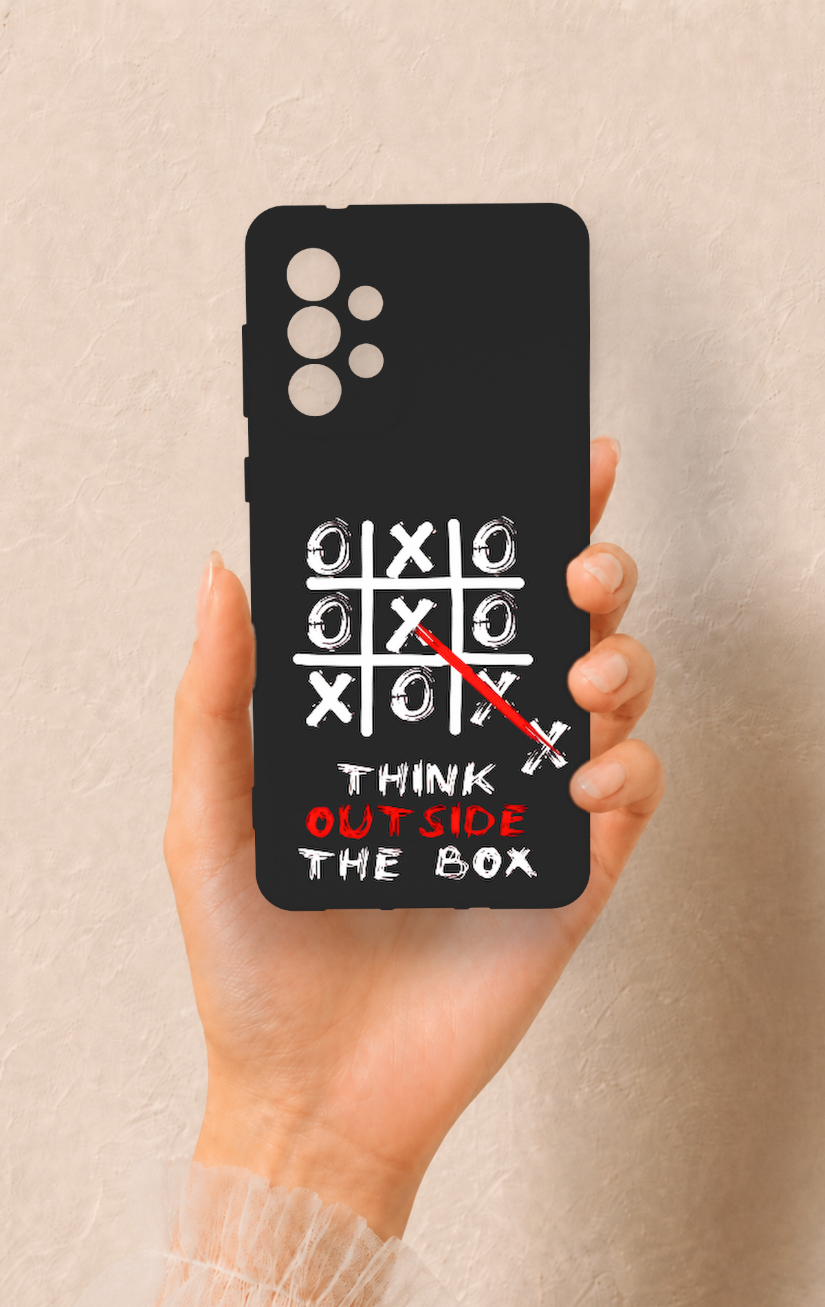 Samsung-A73 Uyumlu Out Side The Box Desenli Silikon Kılıf