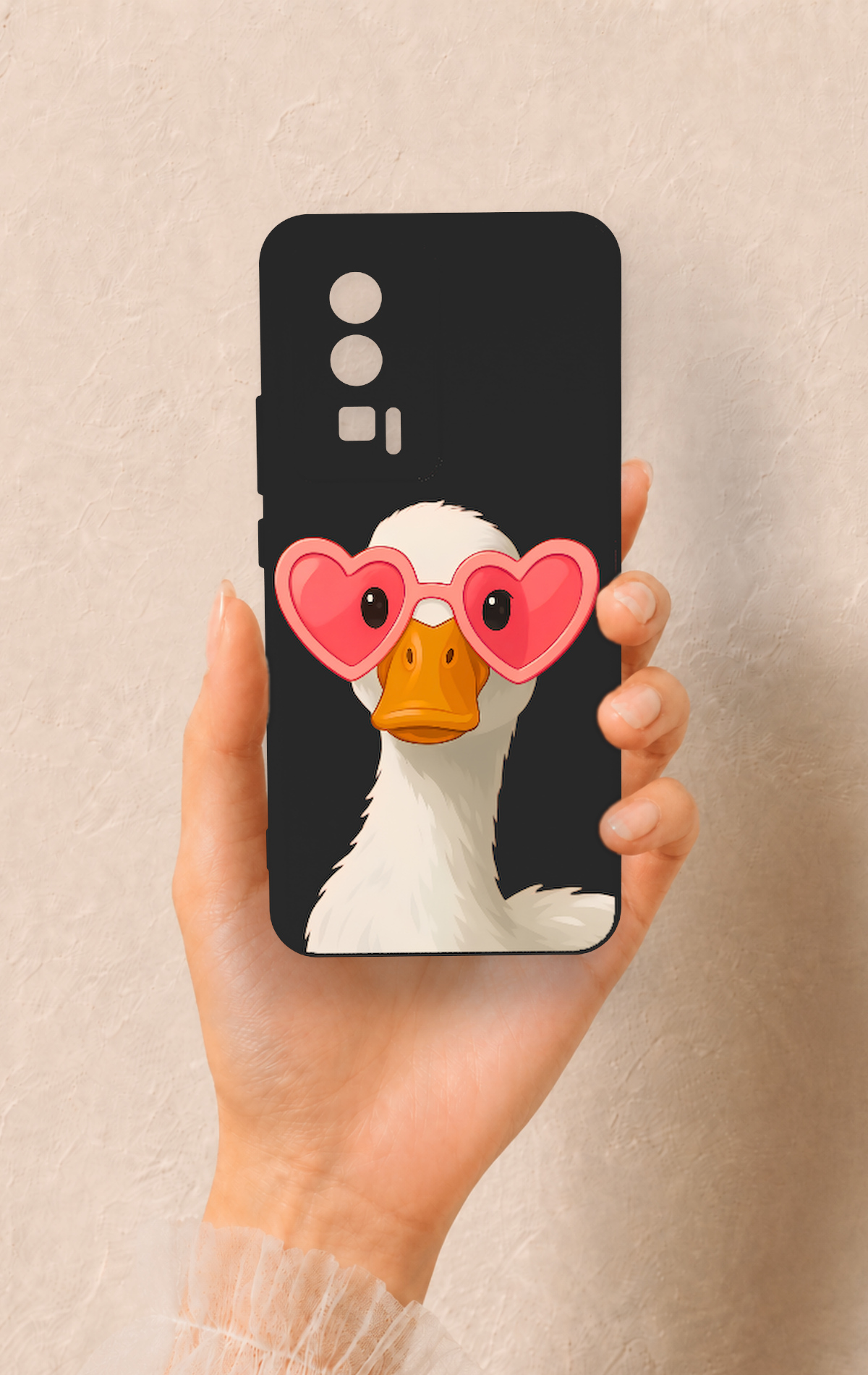 Poco F5 Pro Uyumlu Aşık Ördek Desenli Silikon Kılıf