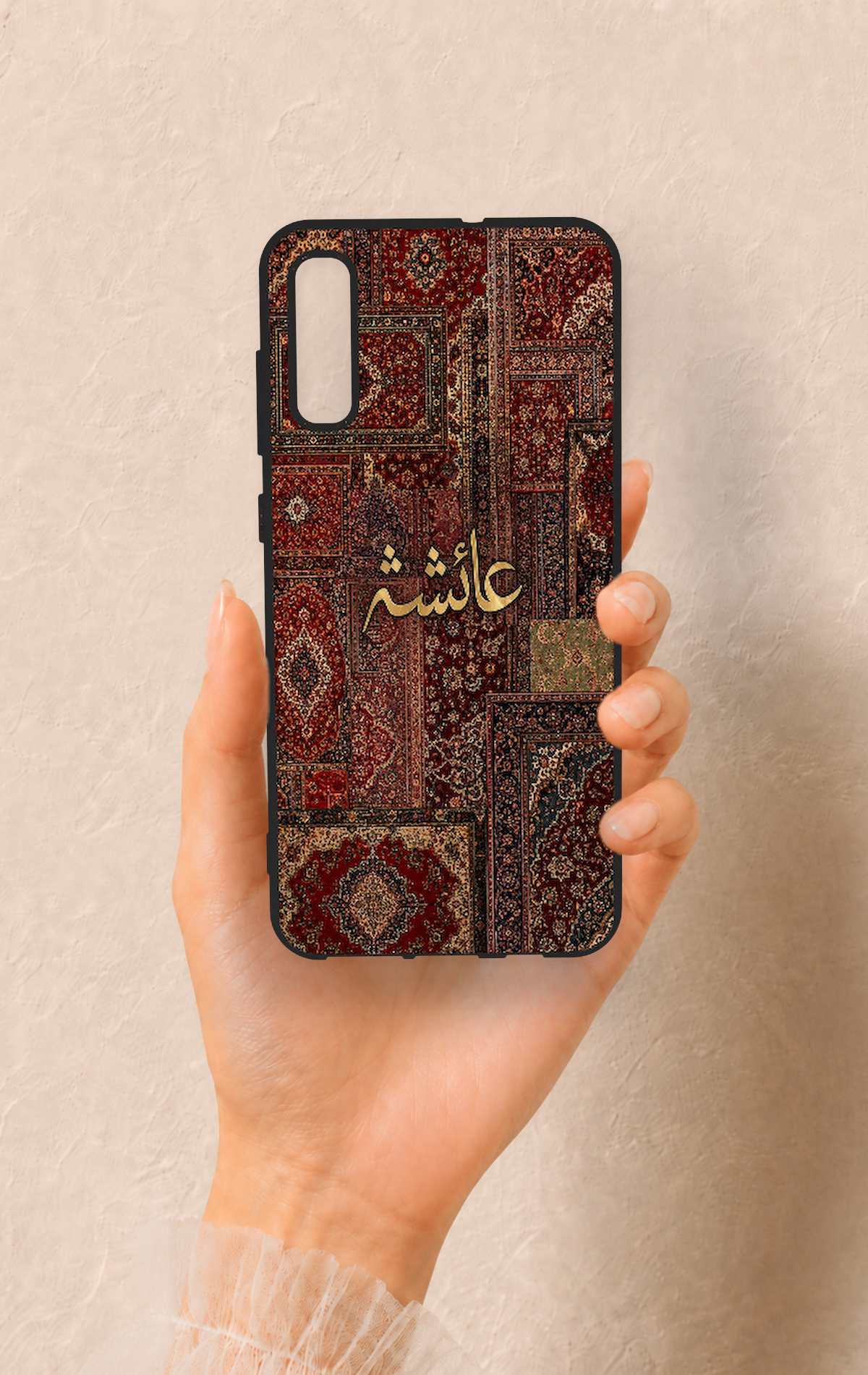 Samsung A70 Uyumlu Vintage Halı Desenli Silikon Kılıf