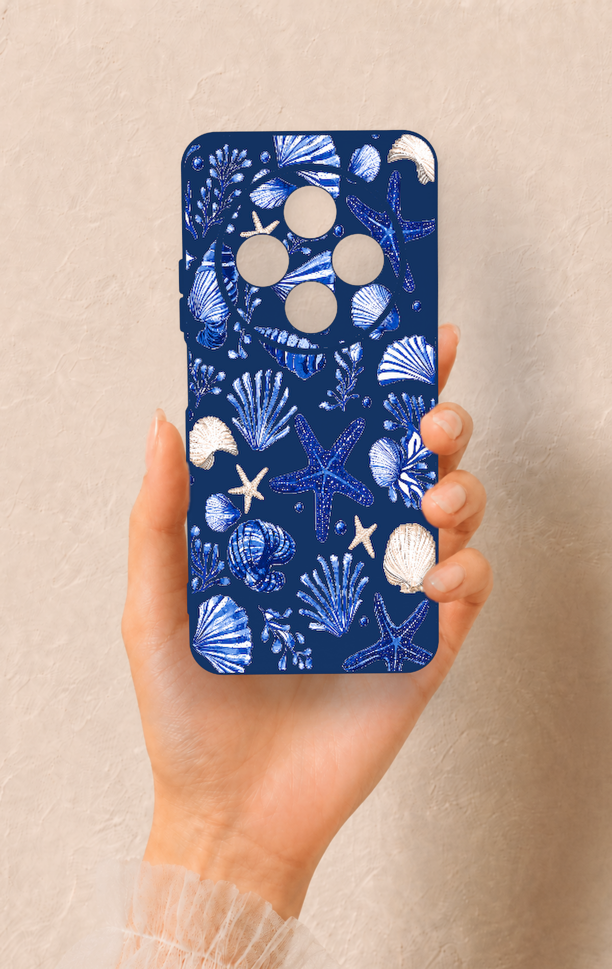 Redmi 14C Uyumlu Deniz Kabuğu Desenli Silikon Kılıf