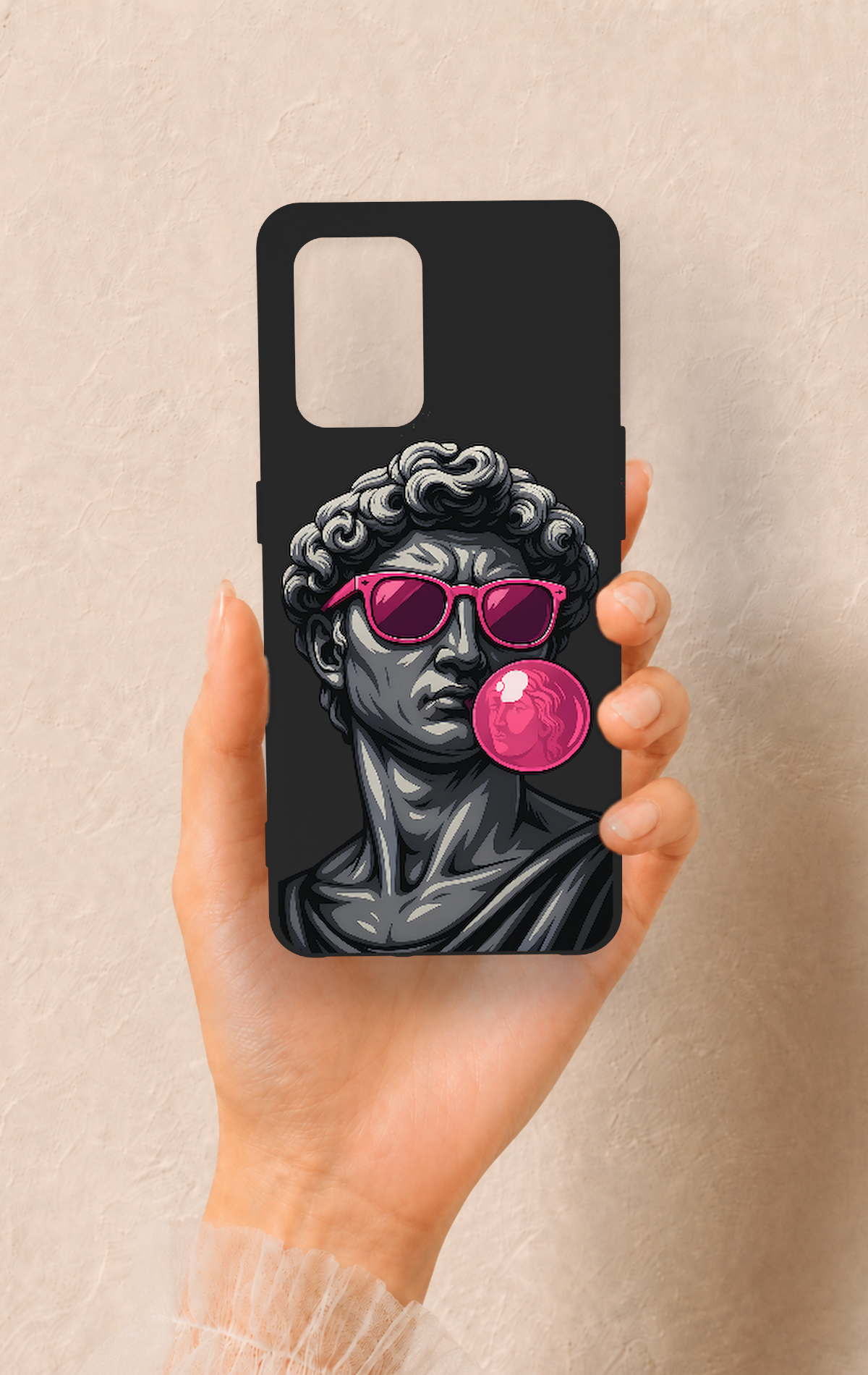 Oppo-A74 Uyumlu Pop David Desenli Silikon Kılıf