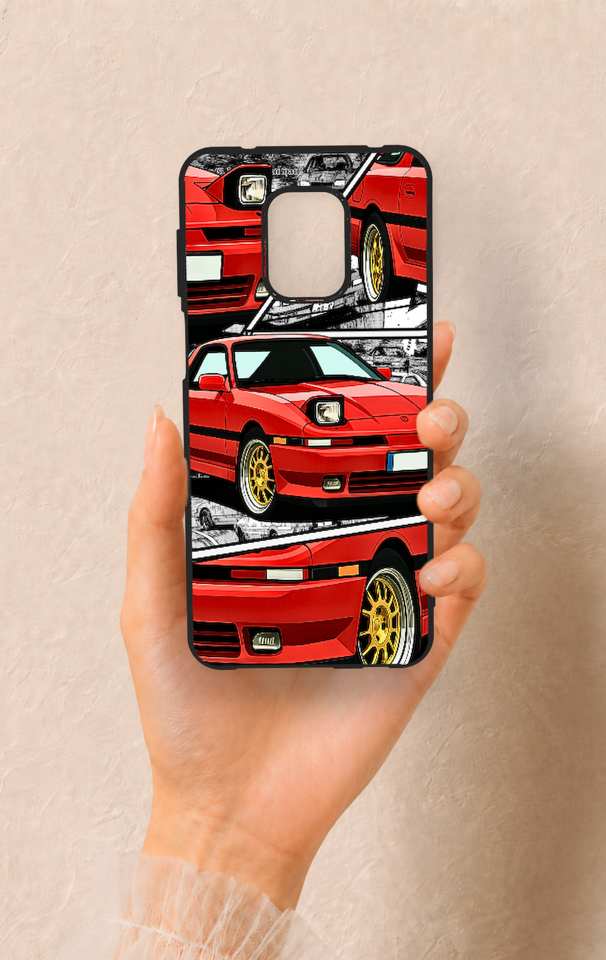 Redmi Note 9 Pro 9S Uyumlu Kırmızı Supra Desenli Silikon Kılıf