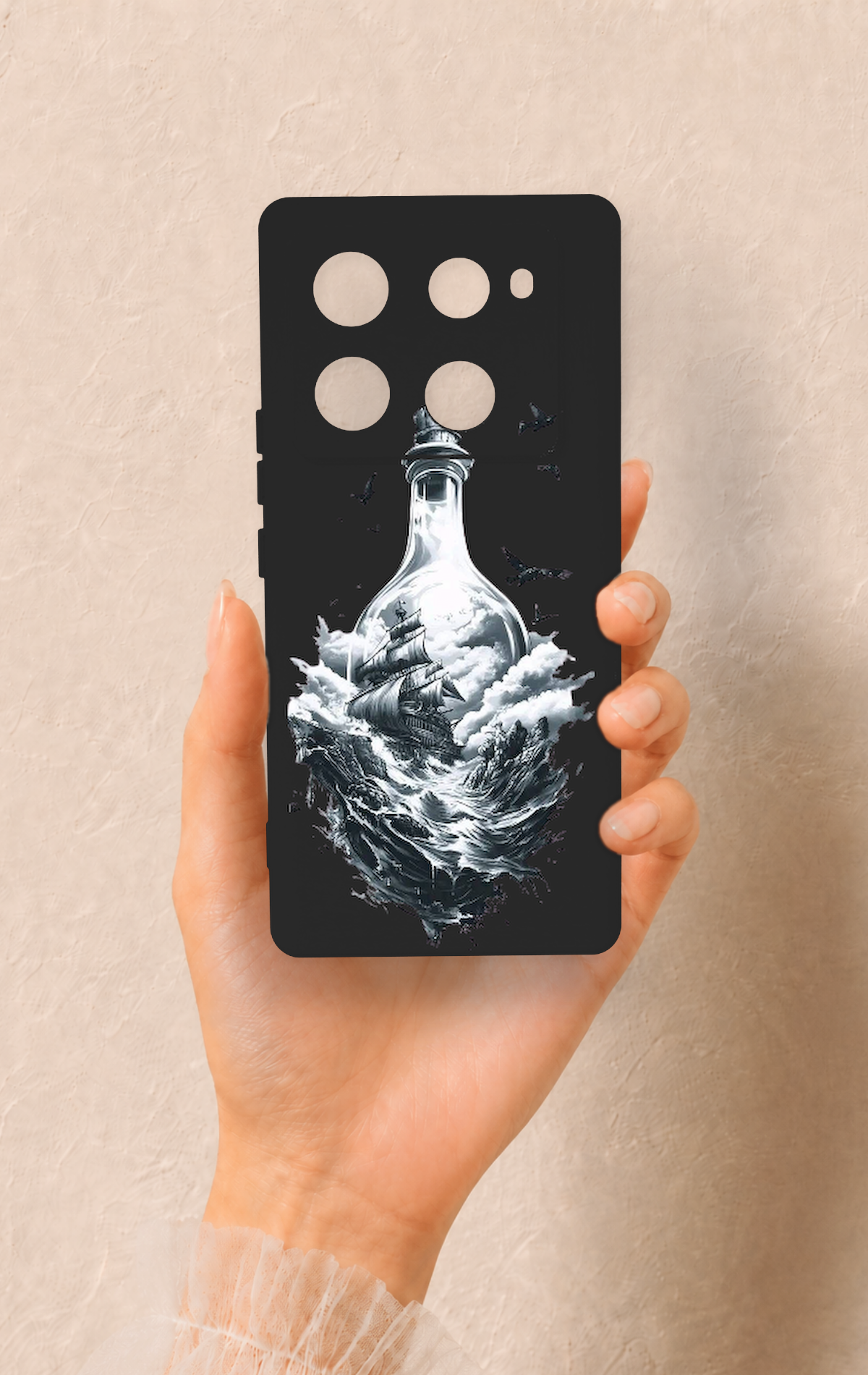 İnfinix Note 40 Pro Uyumlu Secret Sea Desenli Silikon Kılıf