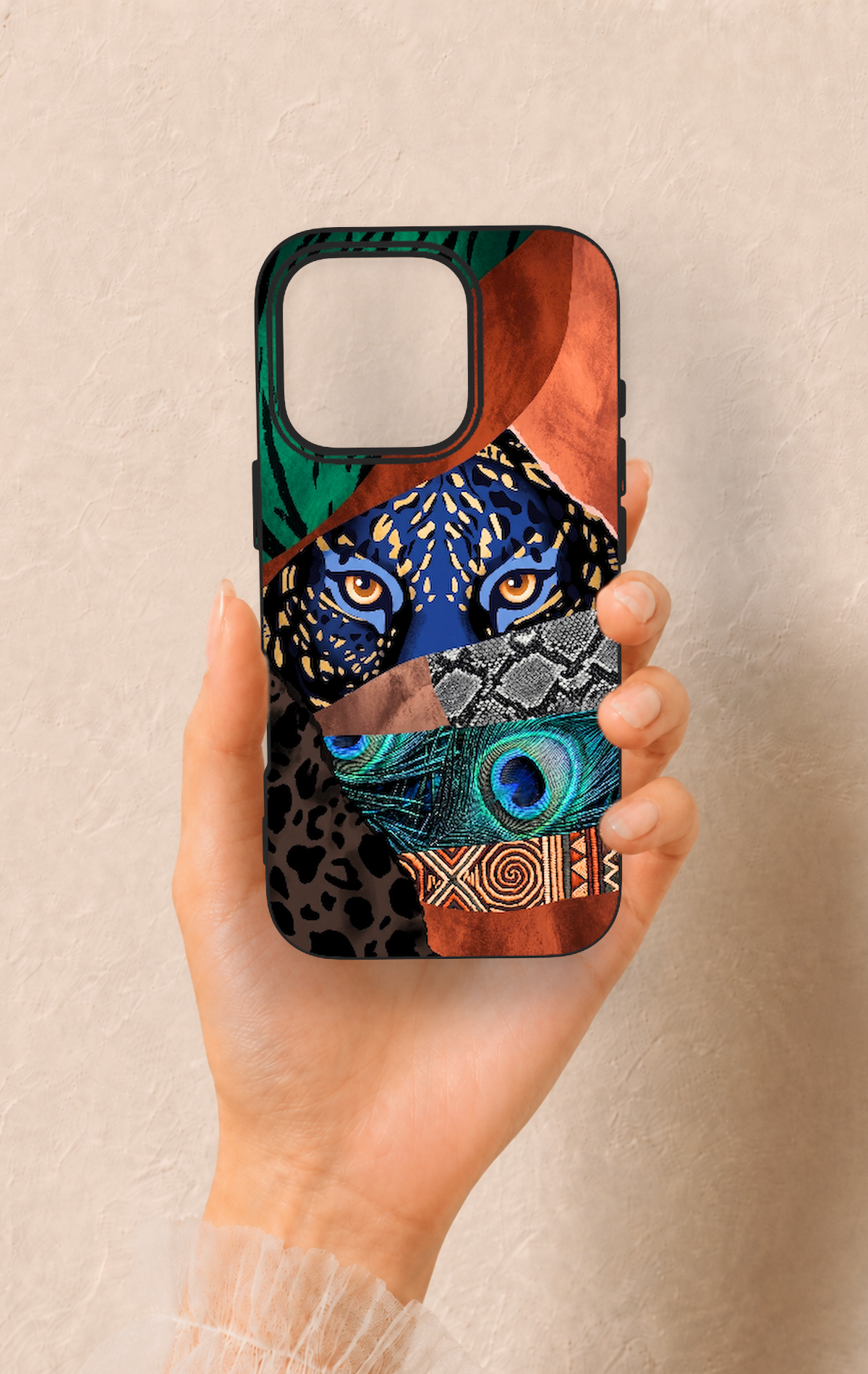 iPhone 16 Pro Uyumlu Amazon Kaplan Desenli Silikon Kılıf