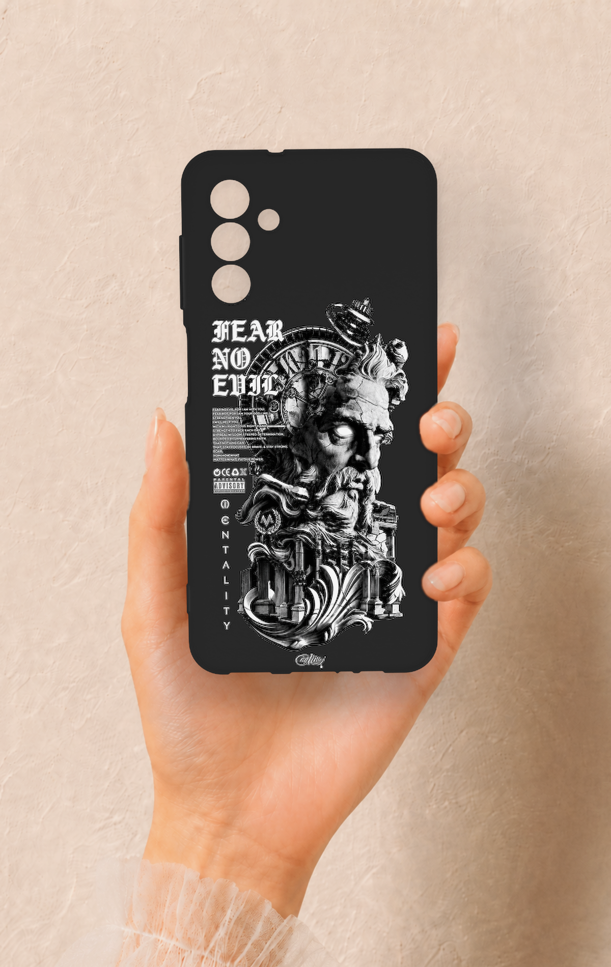 Samsung A04S Uyumlu Fear No Evil Desenli Silikon Kılıf