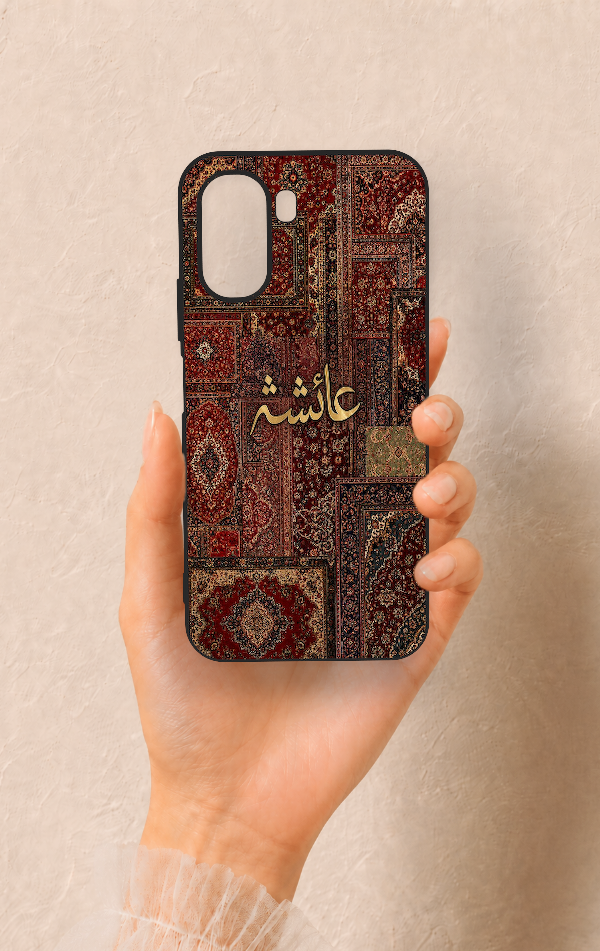 Oppo A6T Uyumlu Vintage Halı Desenli Silikon Kılıf
