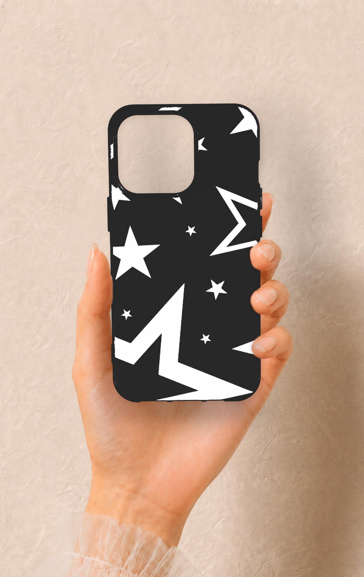 iPhone 13 Pro Uyumlu Siyah Mega Star Desenli Silikon Kılıf