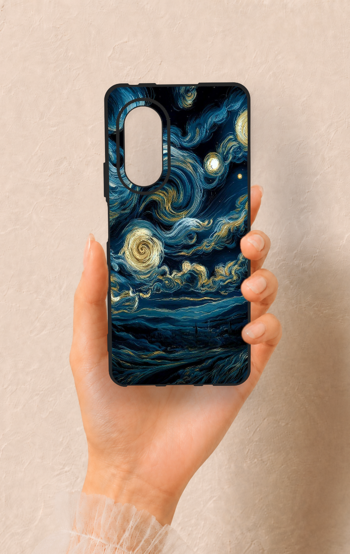 Huawei Nova 9Se Uyumlu Yıldızlı Gece Desenli Silikon Kılıf