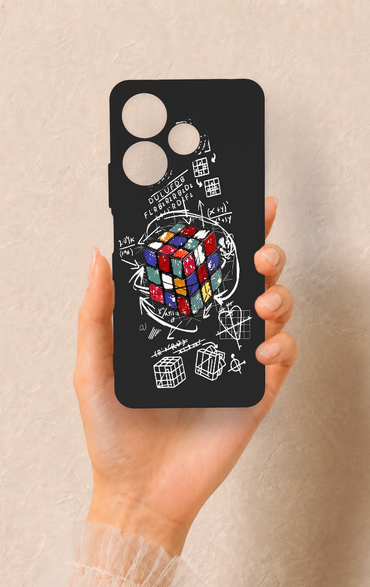 Redmi 13 4G Uyumlu Rubik Küb Desenli Silikon Kılıf