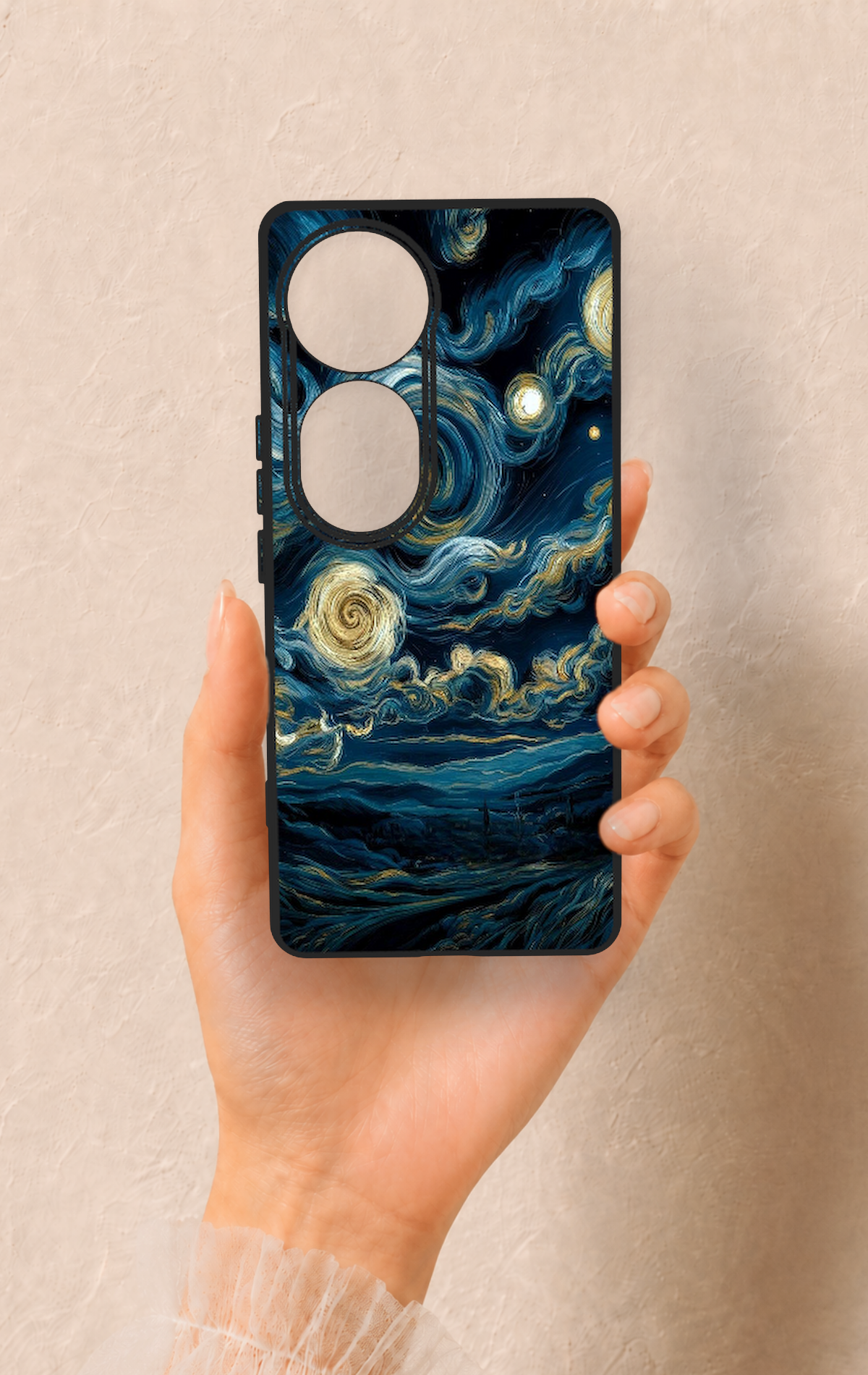 Vivo V40 Uyumlu Yıldızlı Gece Desenli Silikon Kılıf