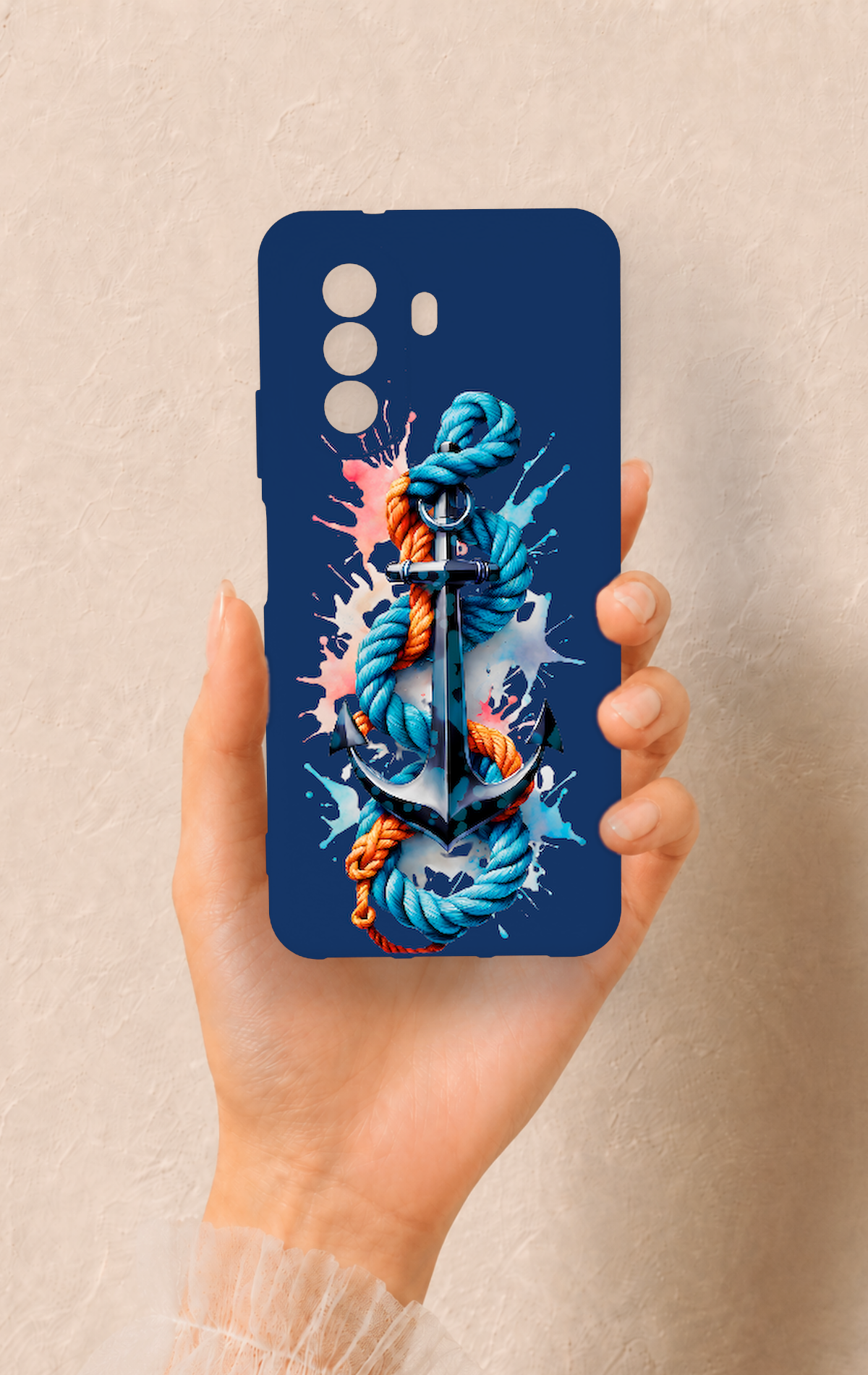 Huawei Nova Y70 Uyumlu Anchor Desenli Silikon Kılıf