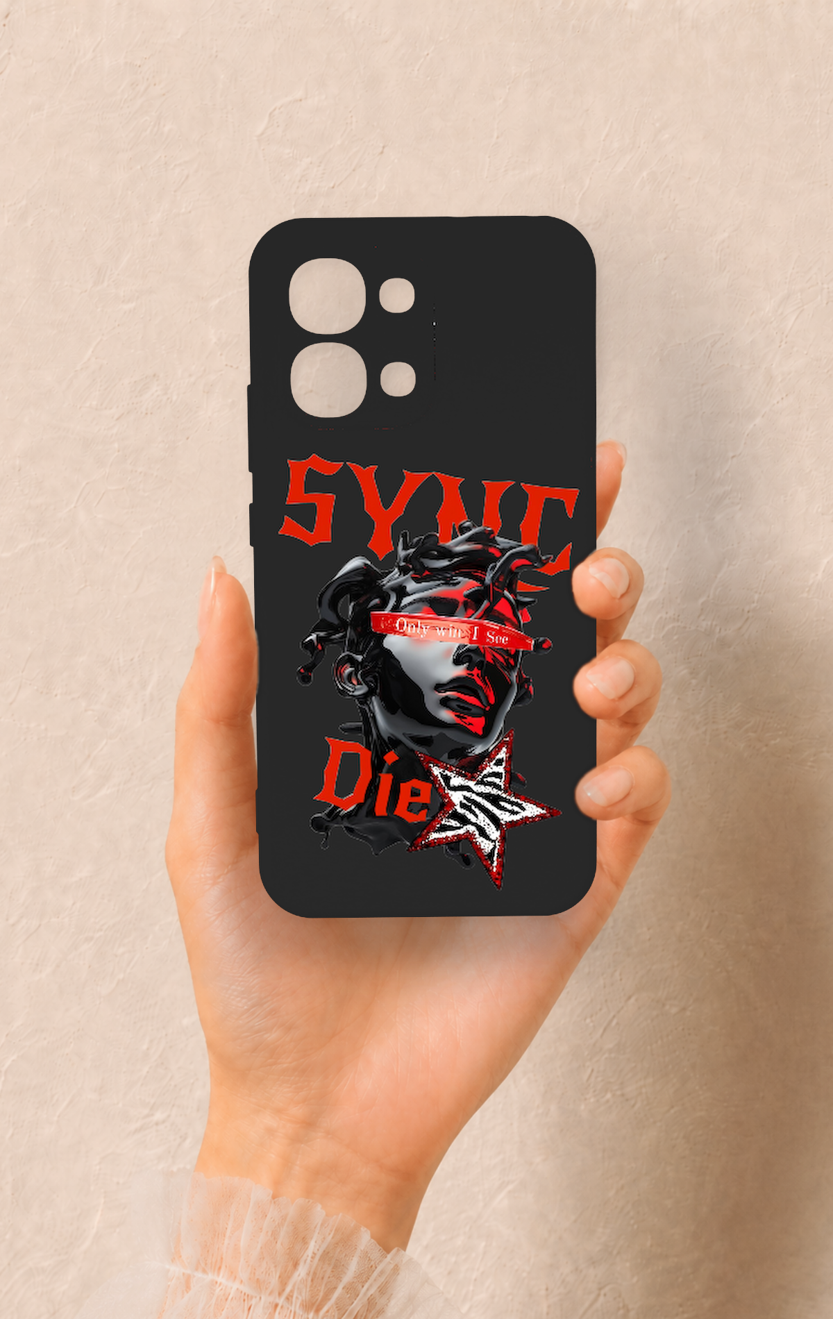 Oppo A6 Pro Uyumlu Sync Die Desenli Silikon Kılıf