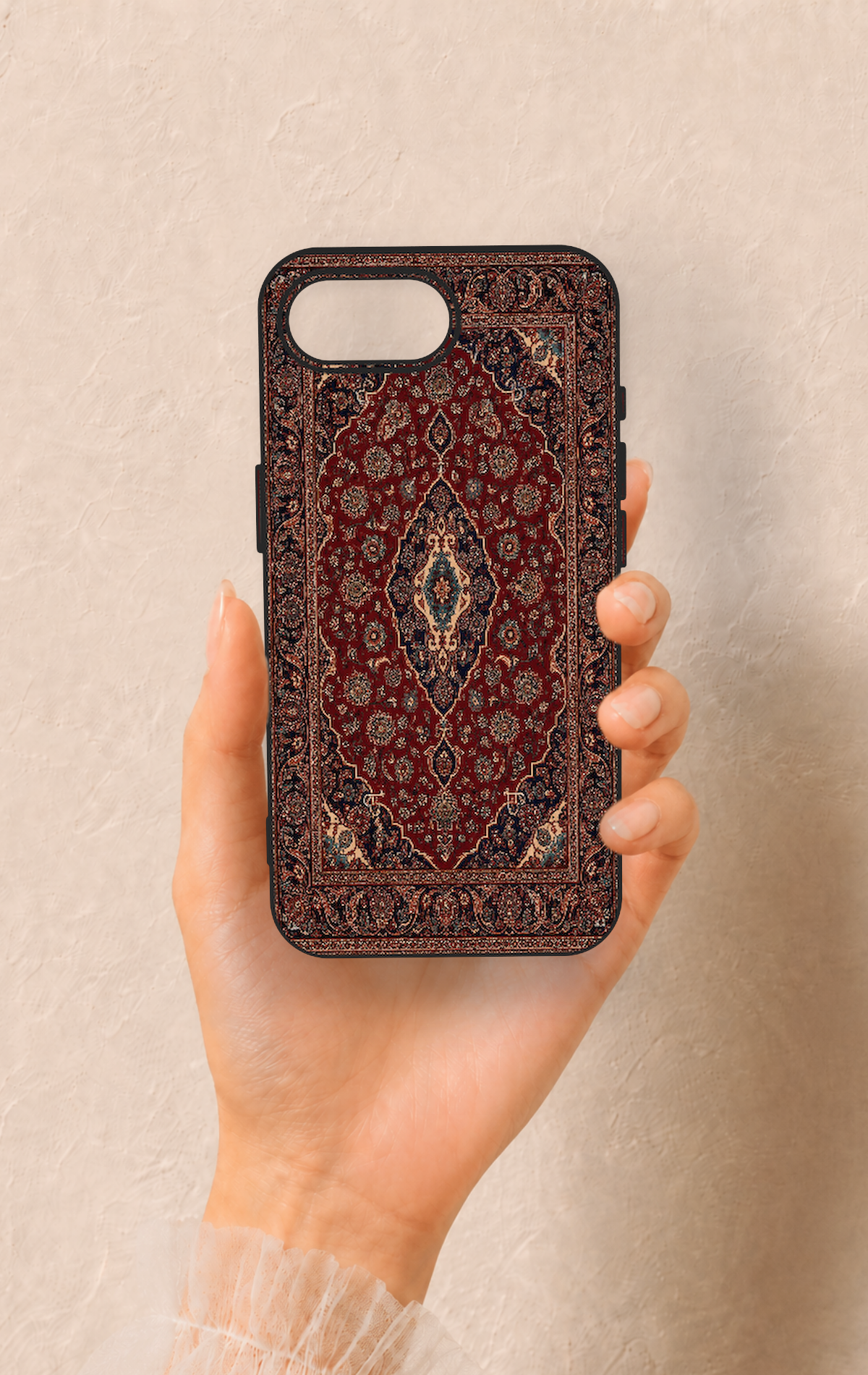 iPhone 16E Uyumlu Acem Halı Desenli Silikon Kılıf