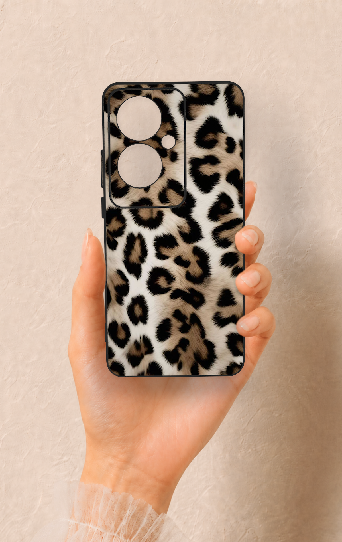 Oppo Reno 11F Uyumlu Leopar Derisi Desenli Silikon Kılıf