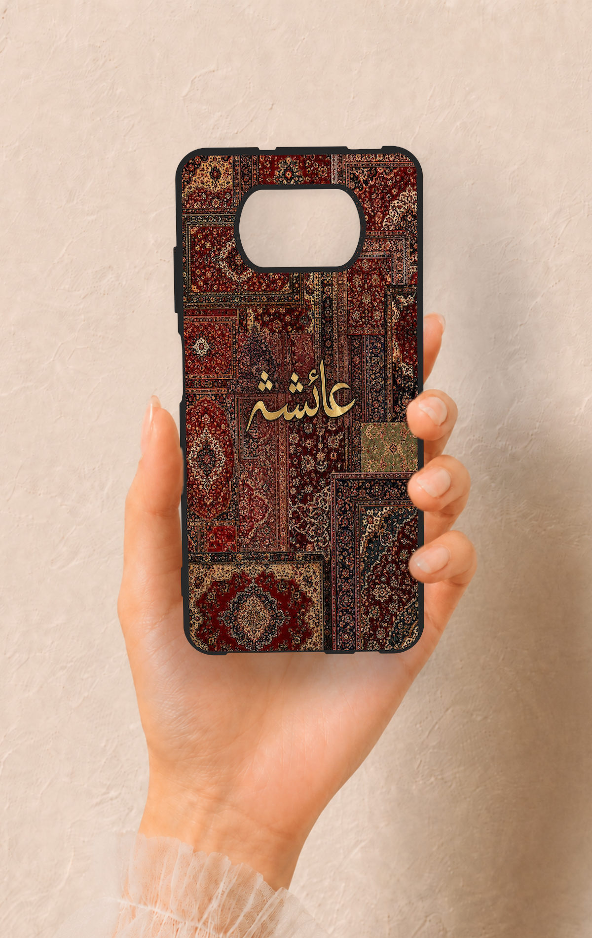 Poco X3 Uyumlu Vintage Halı Desenli Silikon Kılıf
