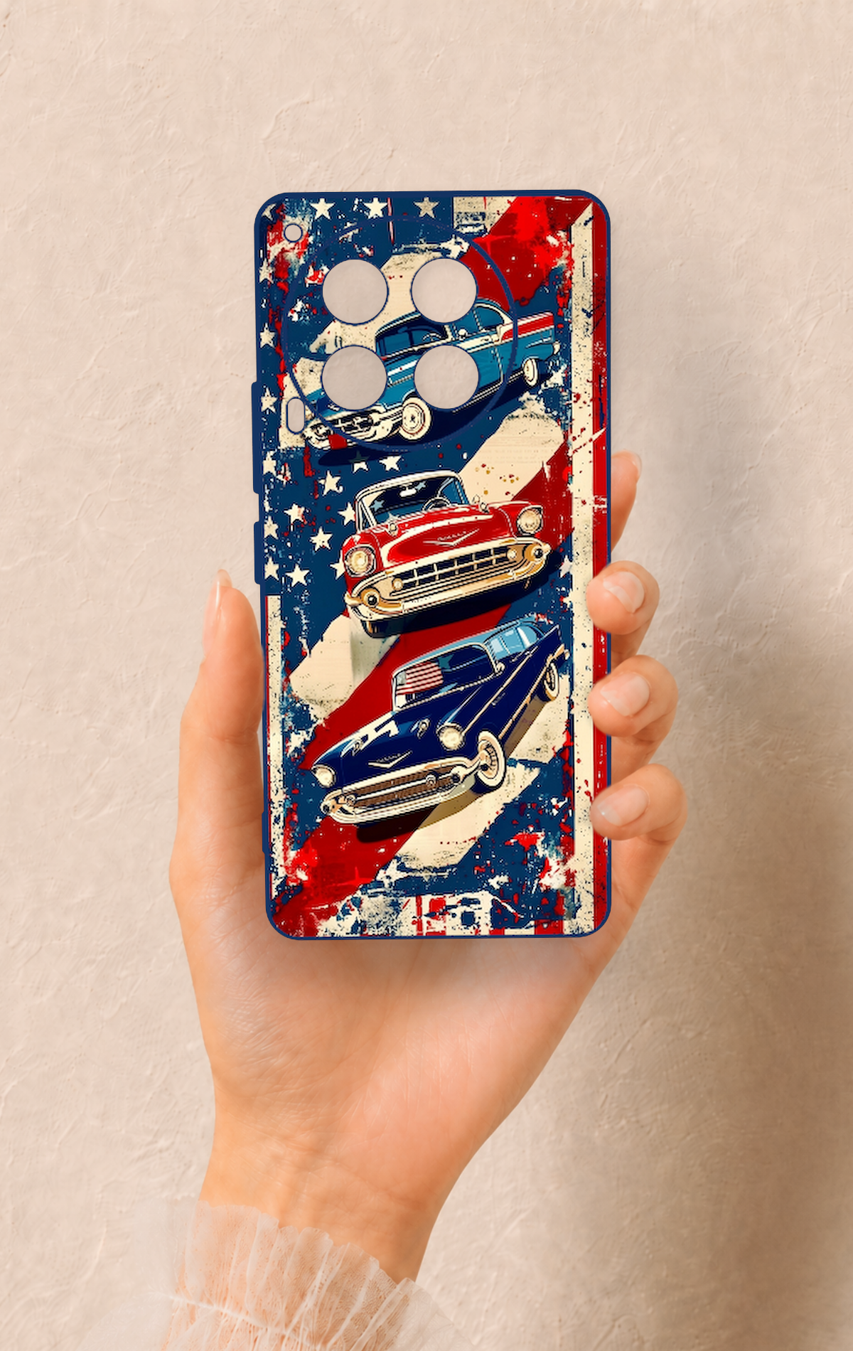 Tecno Camon 30 Uyumlu Amerikan Chevrolet Desenli Silikon Kılıf