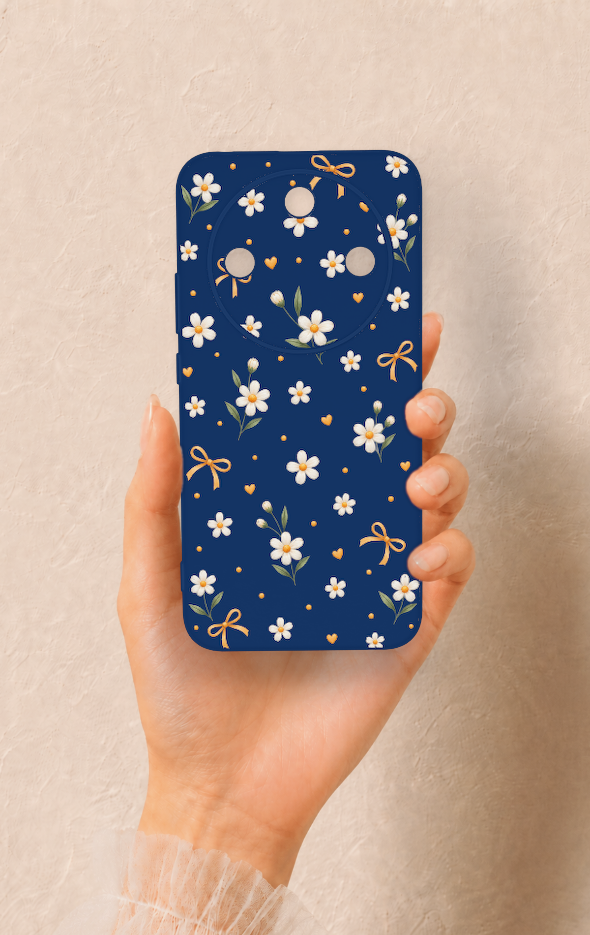 Honor Magic 8 Lite Uyumlu Papatya Fiyonk Desenli Silikon Kılıf