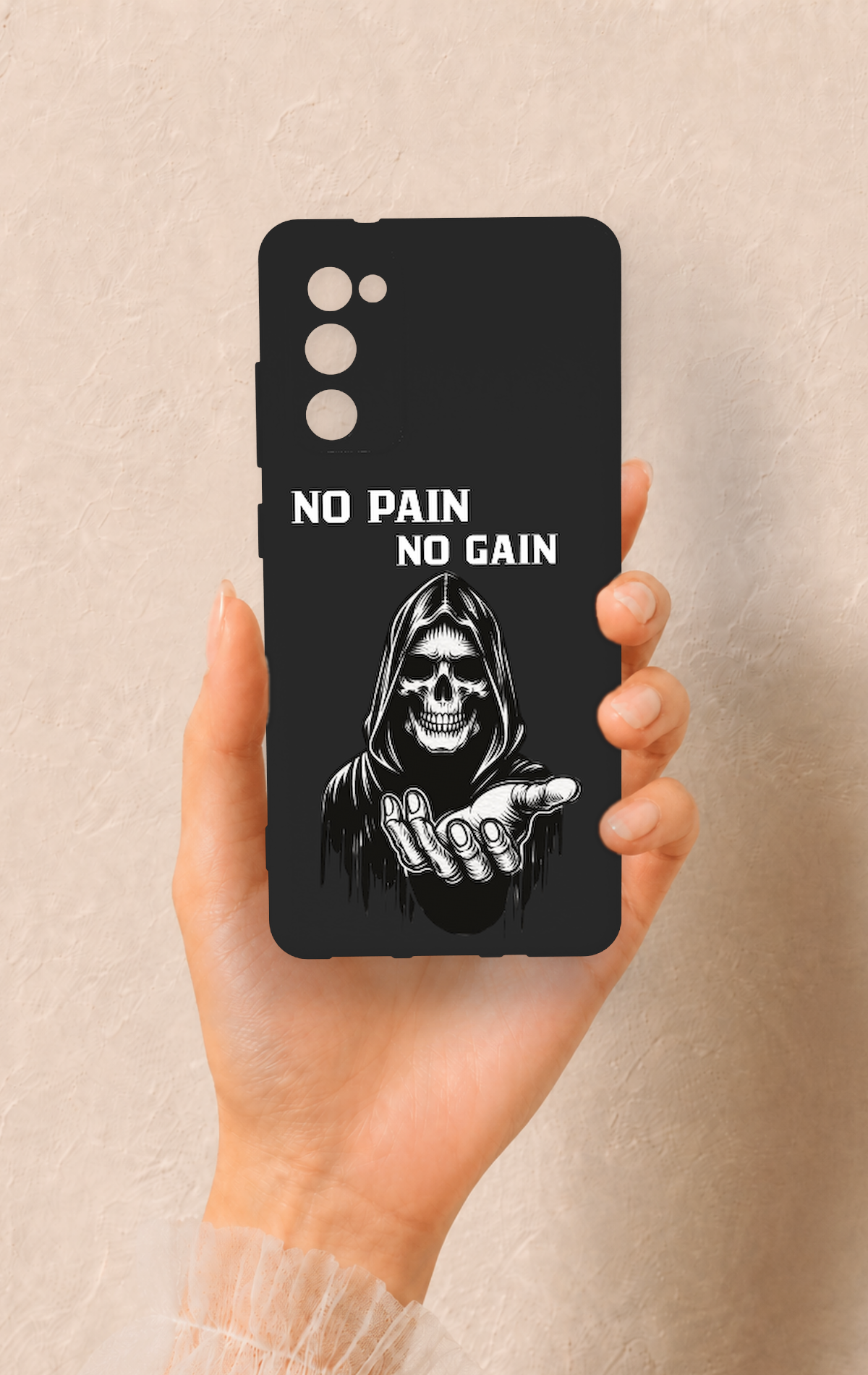 Samsung S20Fe Uyumlu No Pain No Gain Desenli Silikon Kılıf