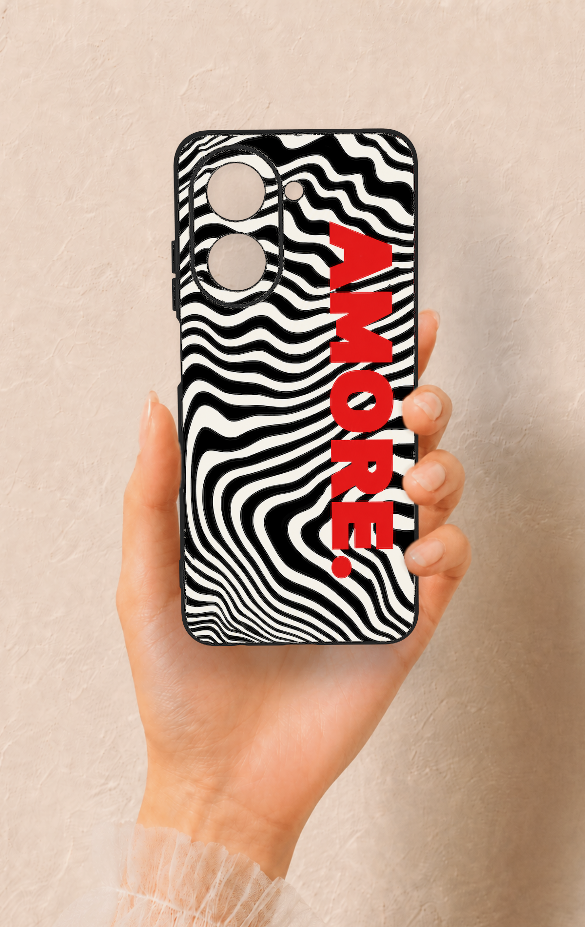 Redmi A5 Uyumlu Zebra Amore Desenli Silikon Kılıf