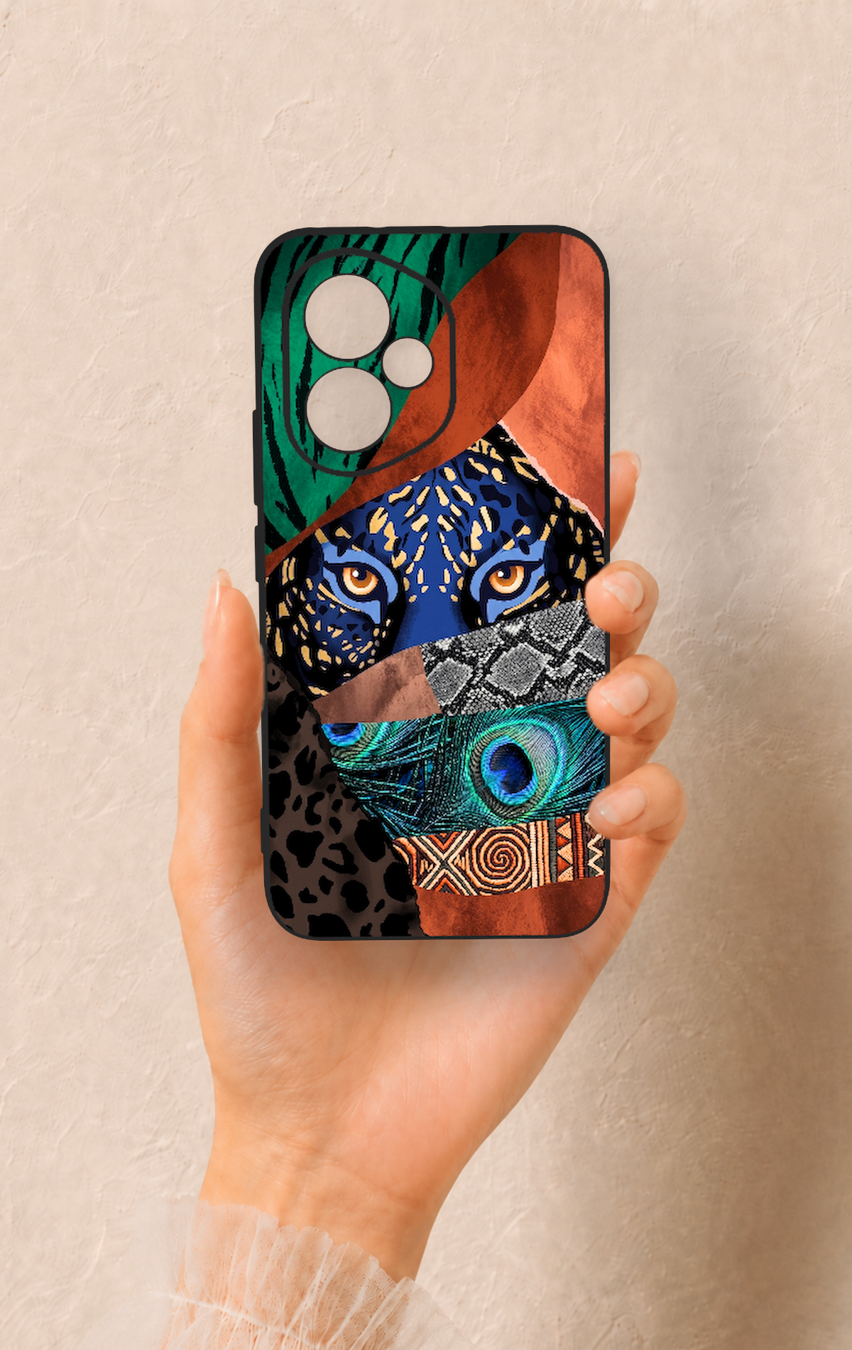 Honor 400 Uyumlu Amazon Kaplan Desenli Silikon Kılıf