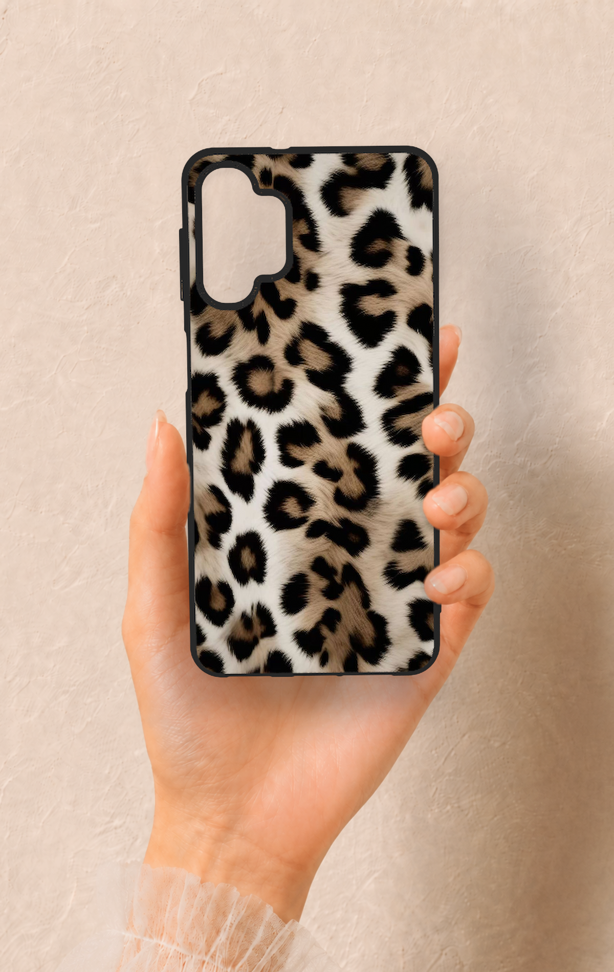 Samsung A32 Uyumlu Leopar Derisi Desenli Silikon Kılıf