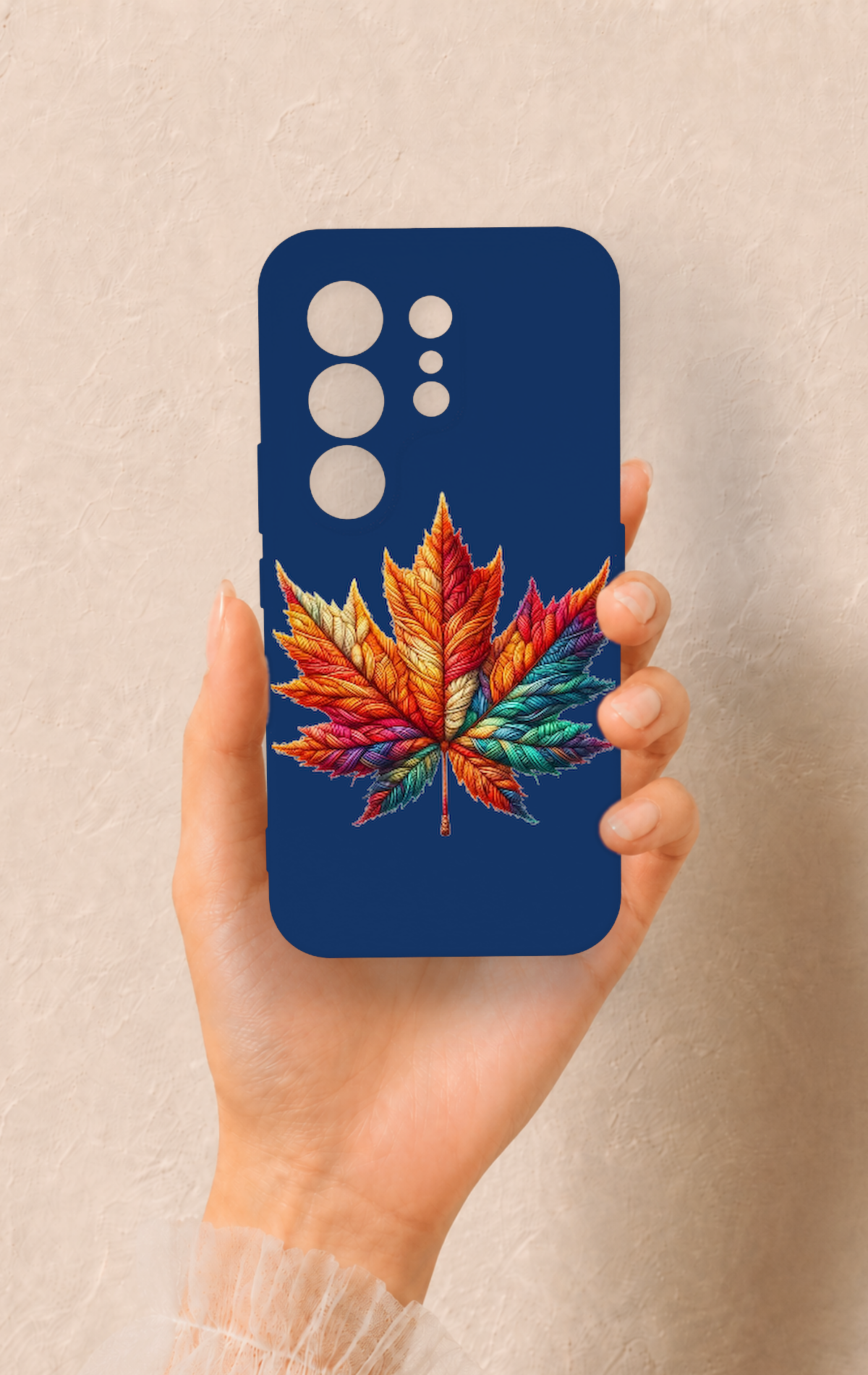 Tecno Camon 50 4G Uyumlu Renkli Yaprak Desenli Silikon Kılıf