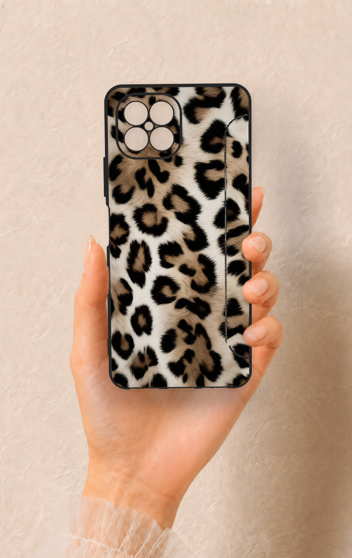 Omix X600 Uyumlu Leopar Derisi Desenli Silikon Kılıf
