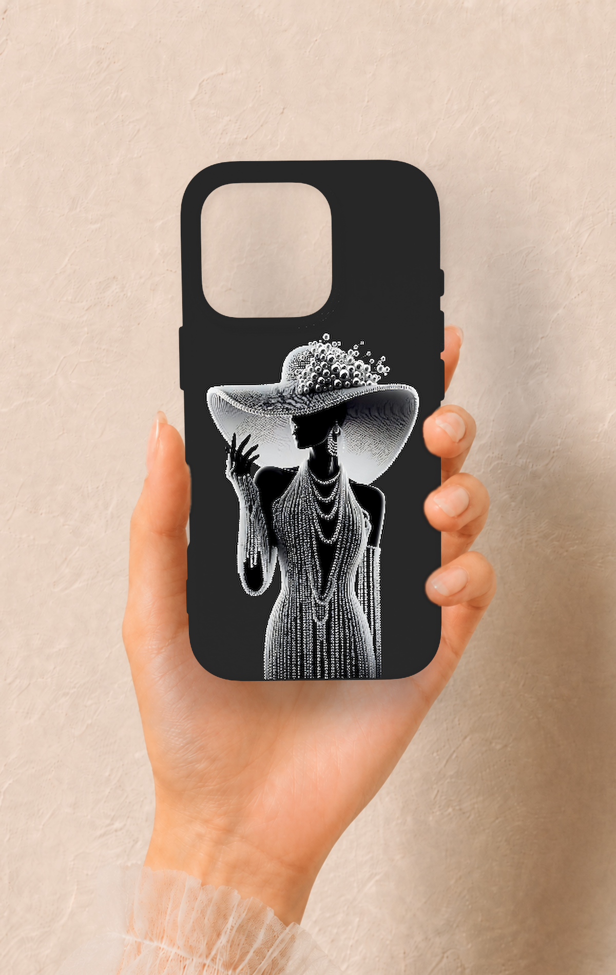 iPhone 16 Pro Uyumlu Lady Desenli Silikon Kılıf