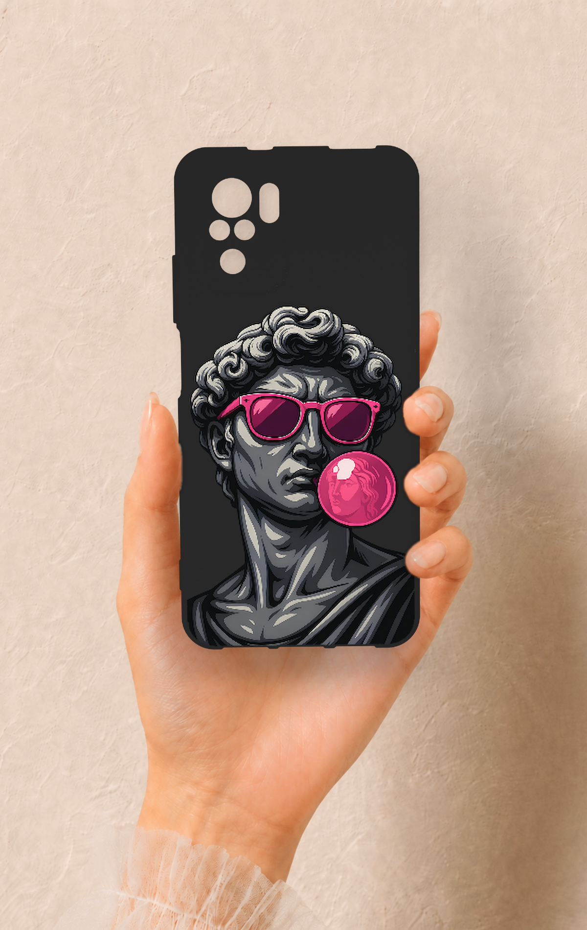 Redmi Note 10-10S Uyumlu Pop David Desenli Silikon Kılıf