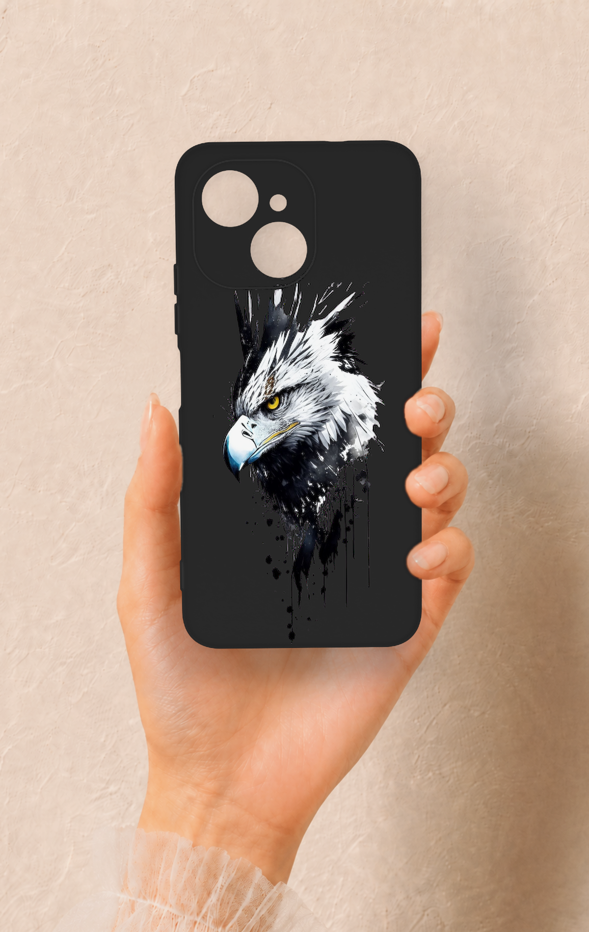 Tecno Spark 40C Uyumlu Bald Eagle Desenli Silikon Kılıf