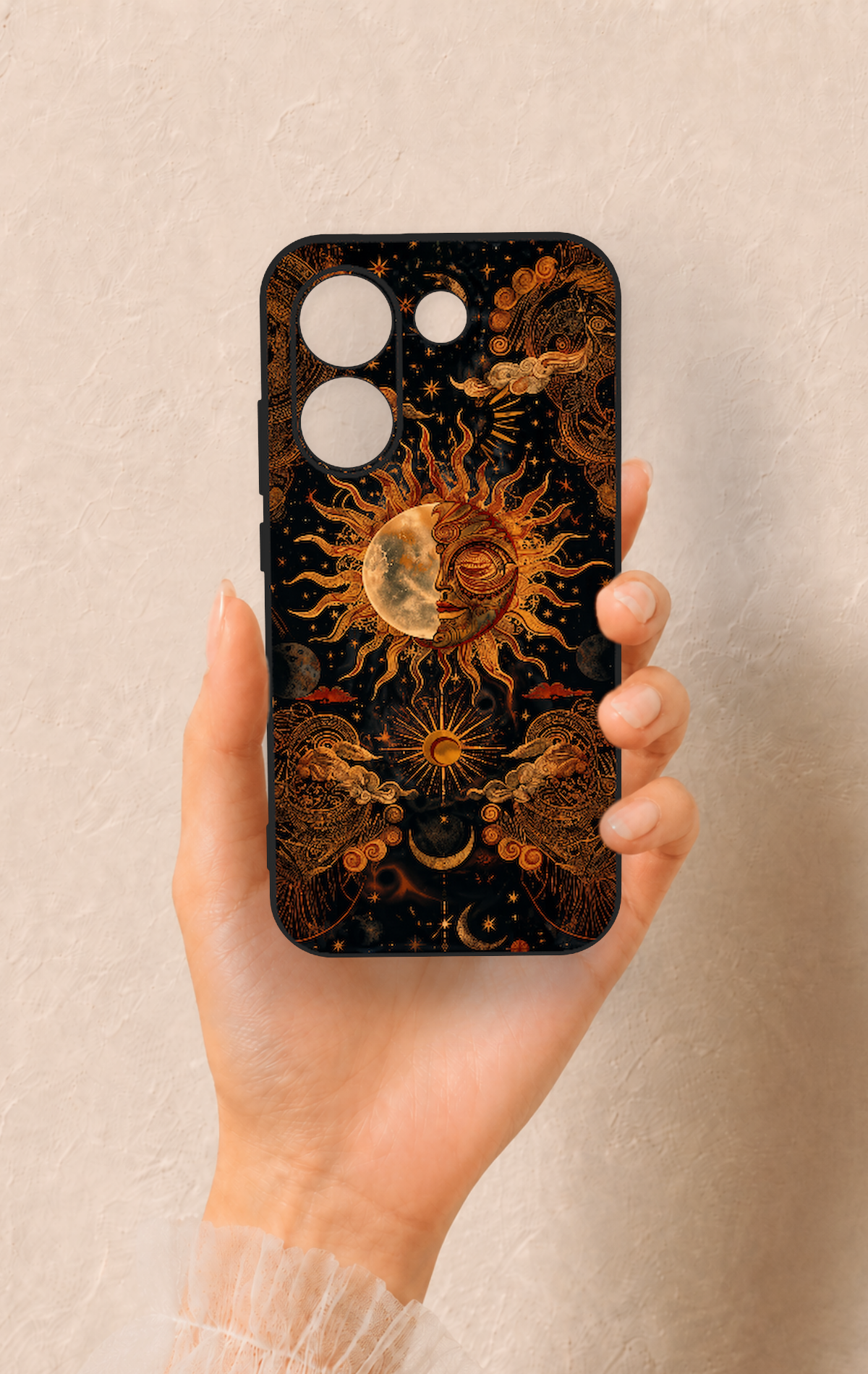 Poco X8 Pro Uyumlu Mistik Güneş Desenli Silikon Kılıf