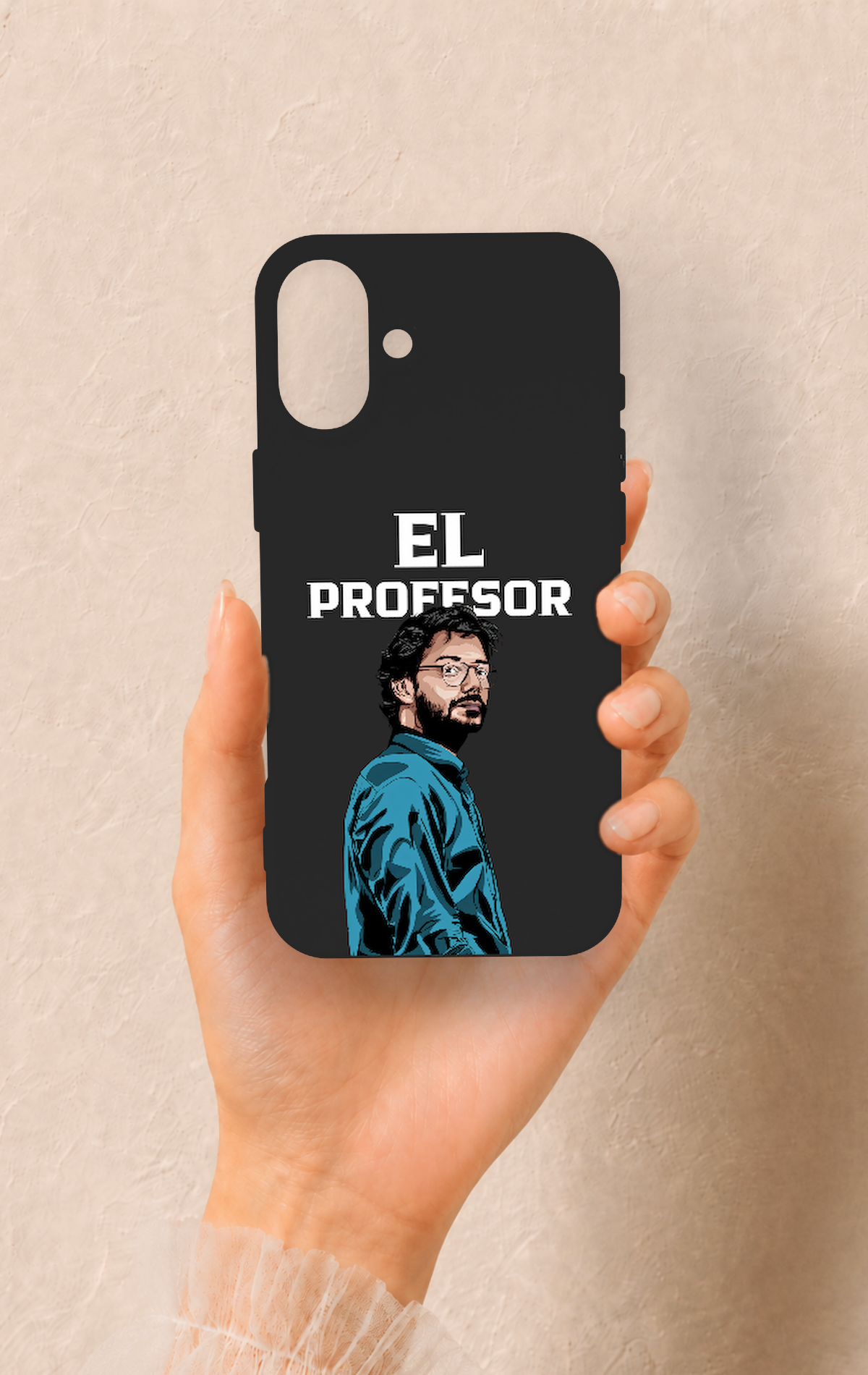 iPhone 16 Plus Uyumlu El Profesor Desenli Silikon Kılıf