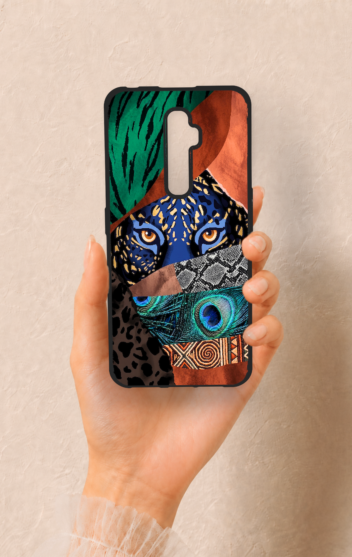 Oppo Reno 2Z Uyumlu Amazon Kaplan Desenli Silikon Kılıf