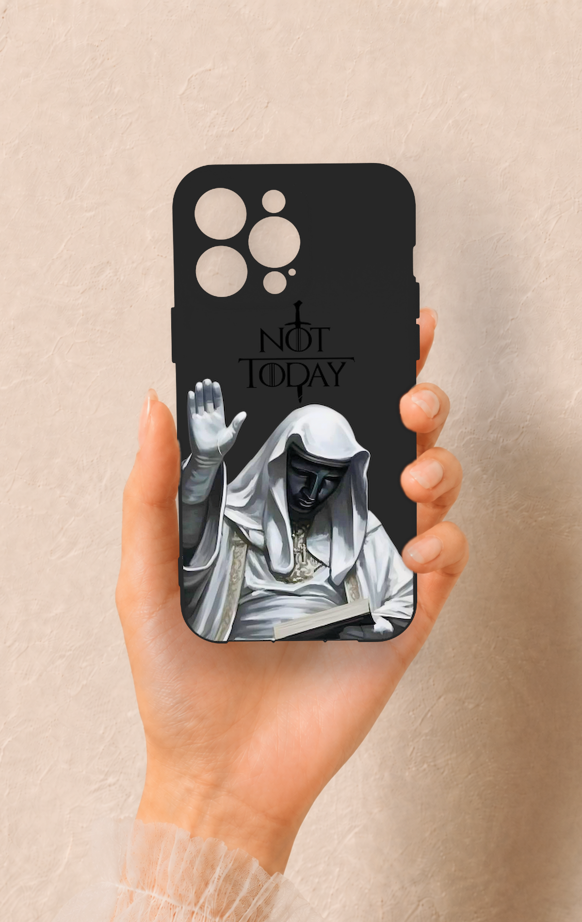 iPhone 14 Pro Max Uyumlu Not Today Desenli Silikon Kılıf