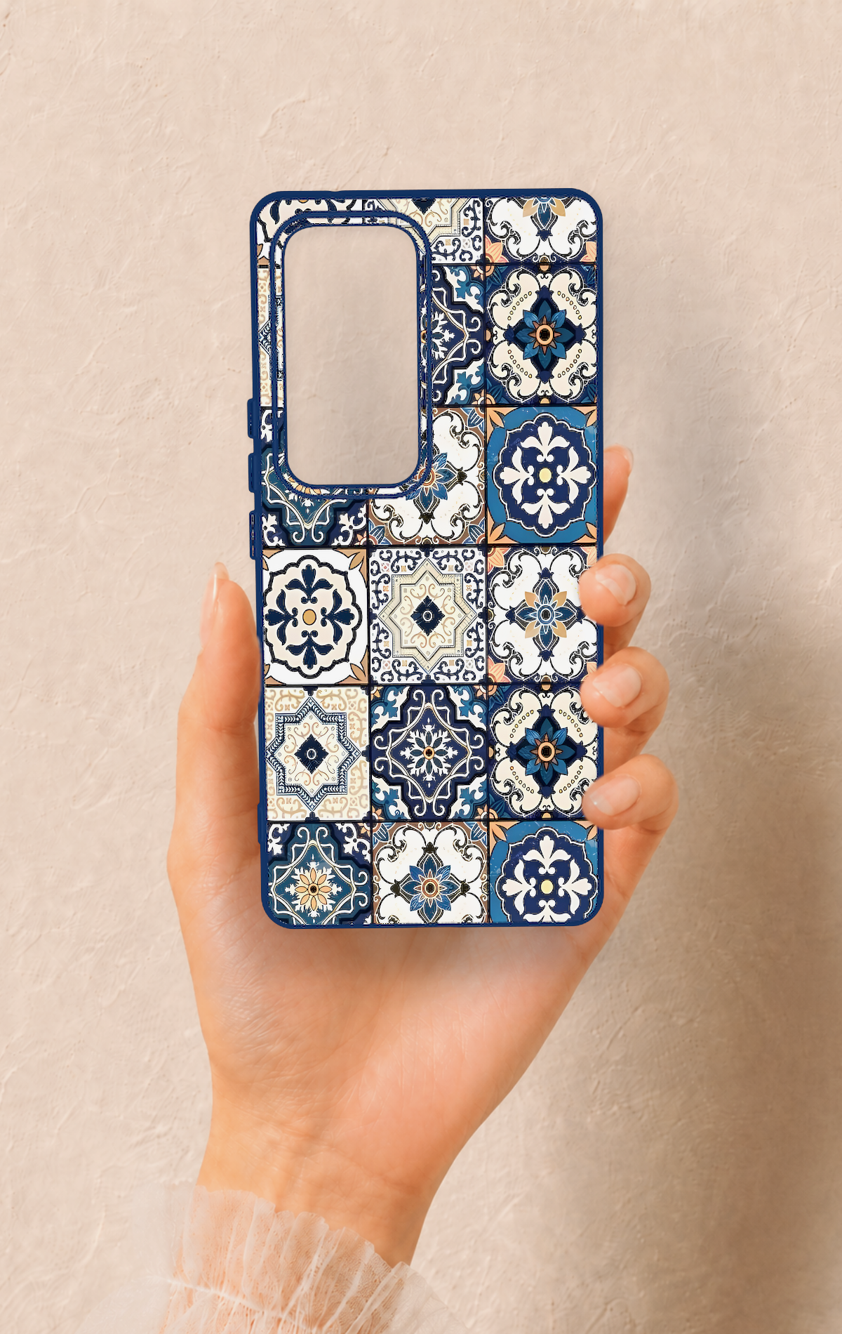 Vivo V30 Uyumlu Mozaik Çini Desenli Silikon Kılıf