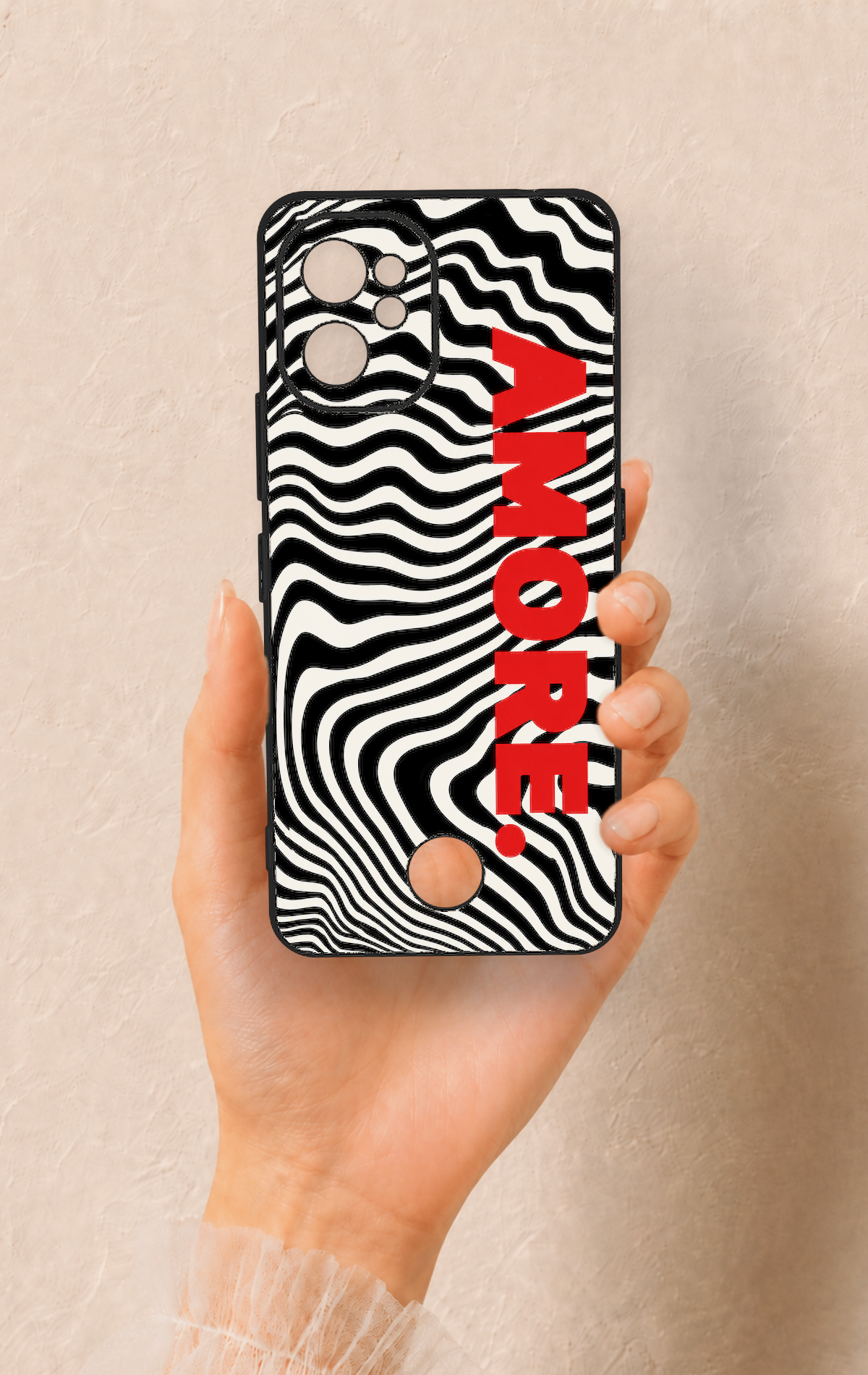 Reeder S19 Max Pro Uyumlu Zebra Amore Desenli Silikon Kılıf