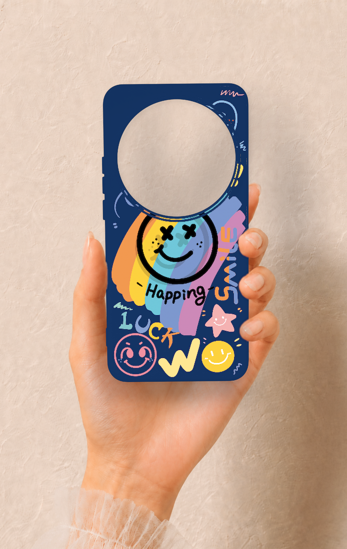 Xiomi Mi 15 Ultra Uyumlu Happing Smile Desenli Silikon Kılıf