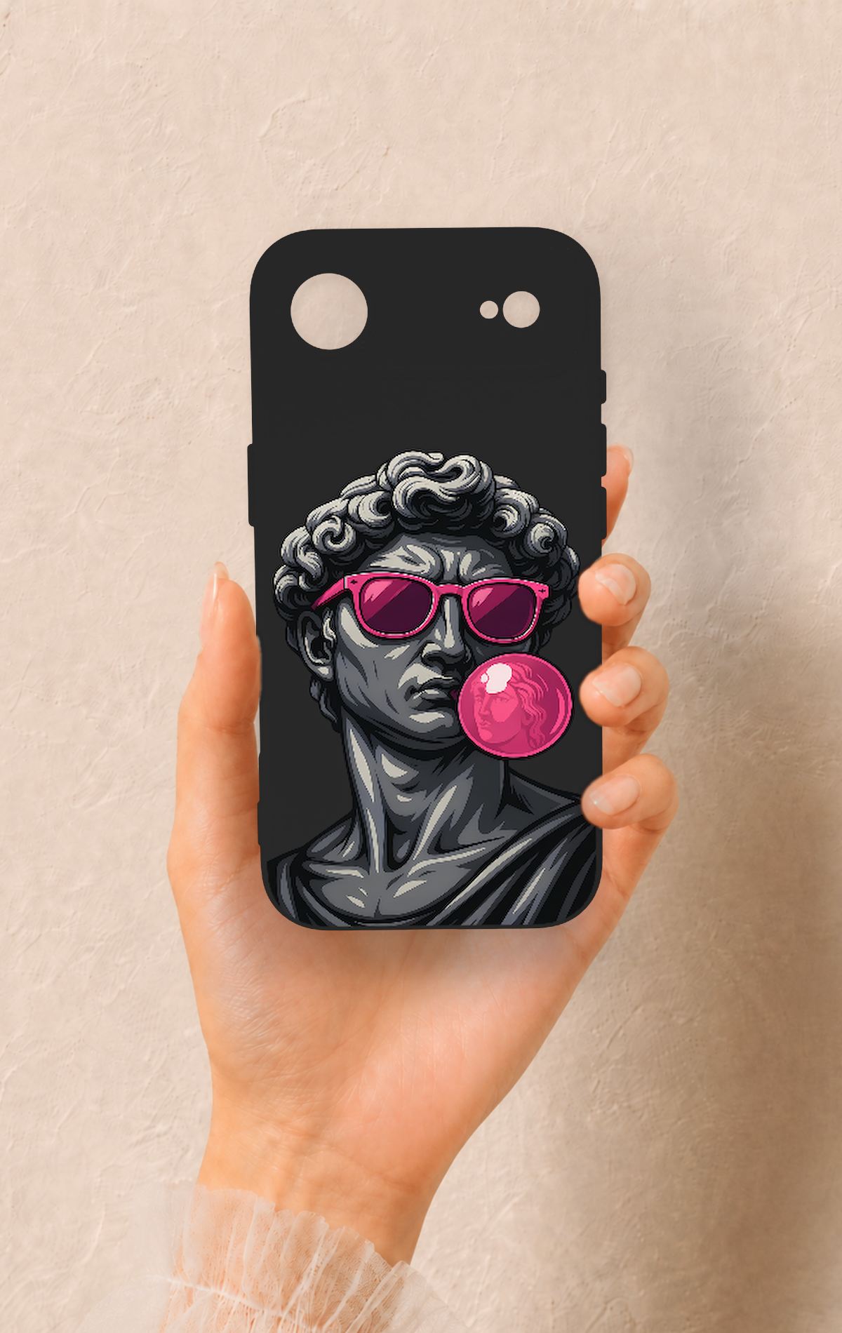 iPhone 17 Air Uyumlu Pop David Desenli Silikon Kılıf